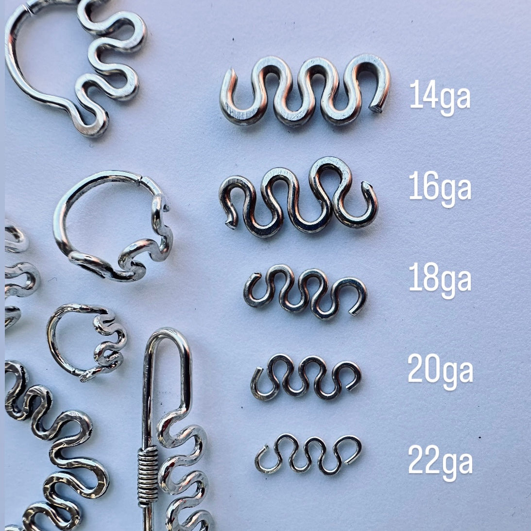 Squiggly Seamless Nipple Ring - all gauges and metals