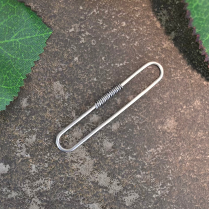 Simple Platinum Pierced Industrial Ear Bar - 20ga