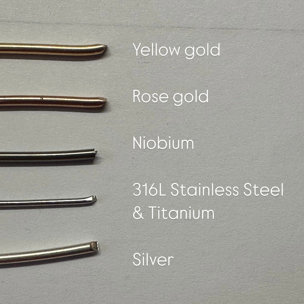 Grecian Amethyst Briolette Dangle Pierced Industrial Ear Bar