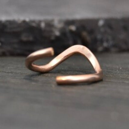V Smooth Conch Earring Rose Gold Fill