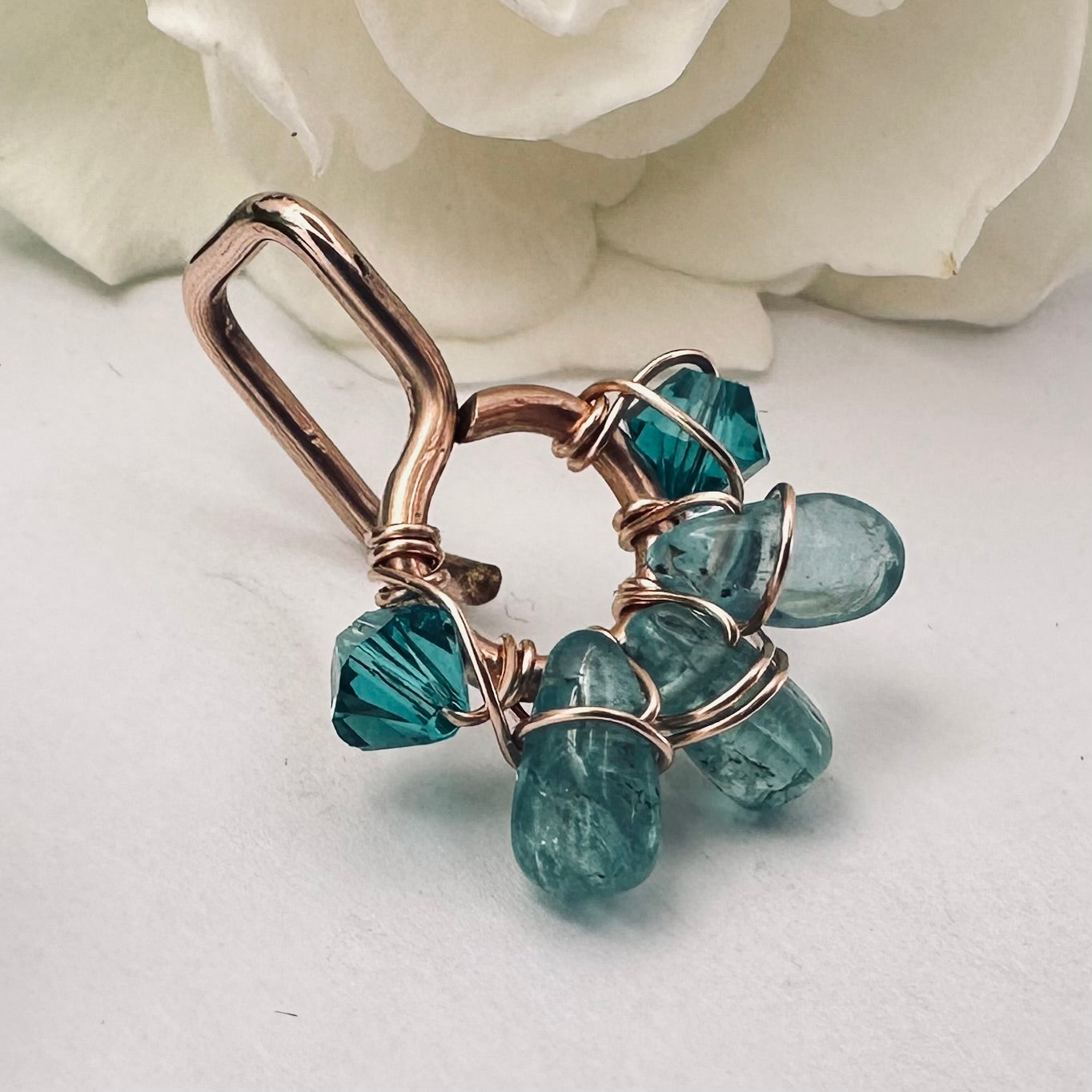 Healing Crystal Apatite Non Dangle Belly Ring