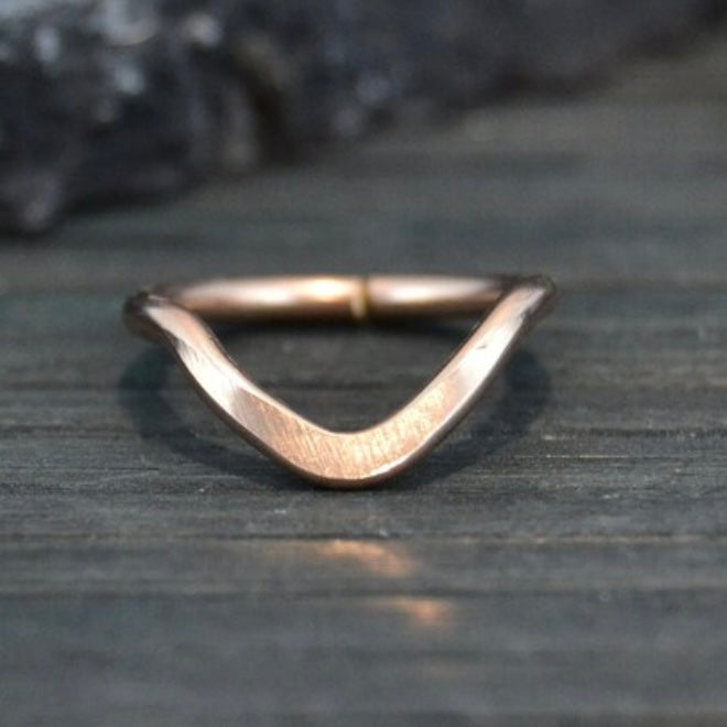 V Smooth Conch Earring Rose Gold Fill