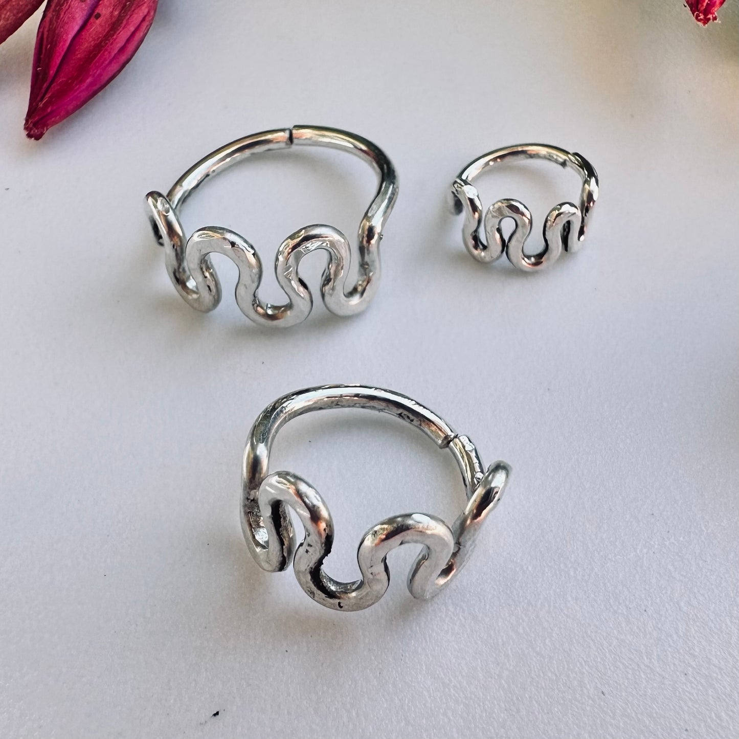 Squiggly Cartilage Hoop - 22ga 20ga 18ga 16ga 14ga