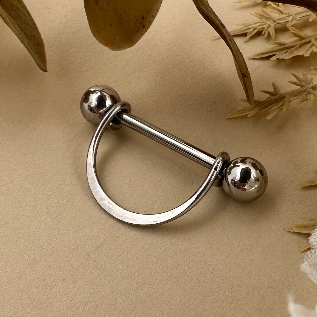 Chic Smooth Nipple Ring 316L Stainless Steel - 1pc