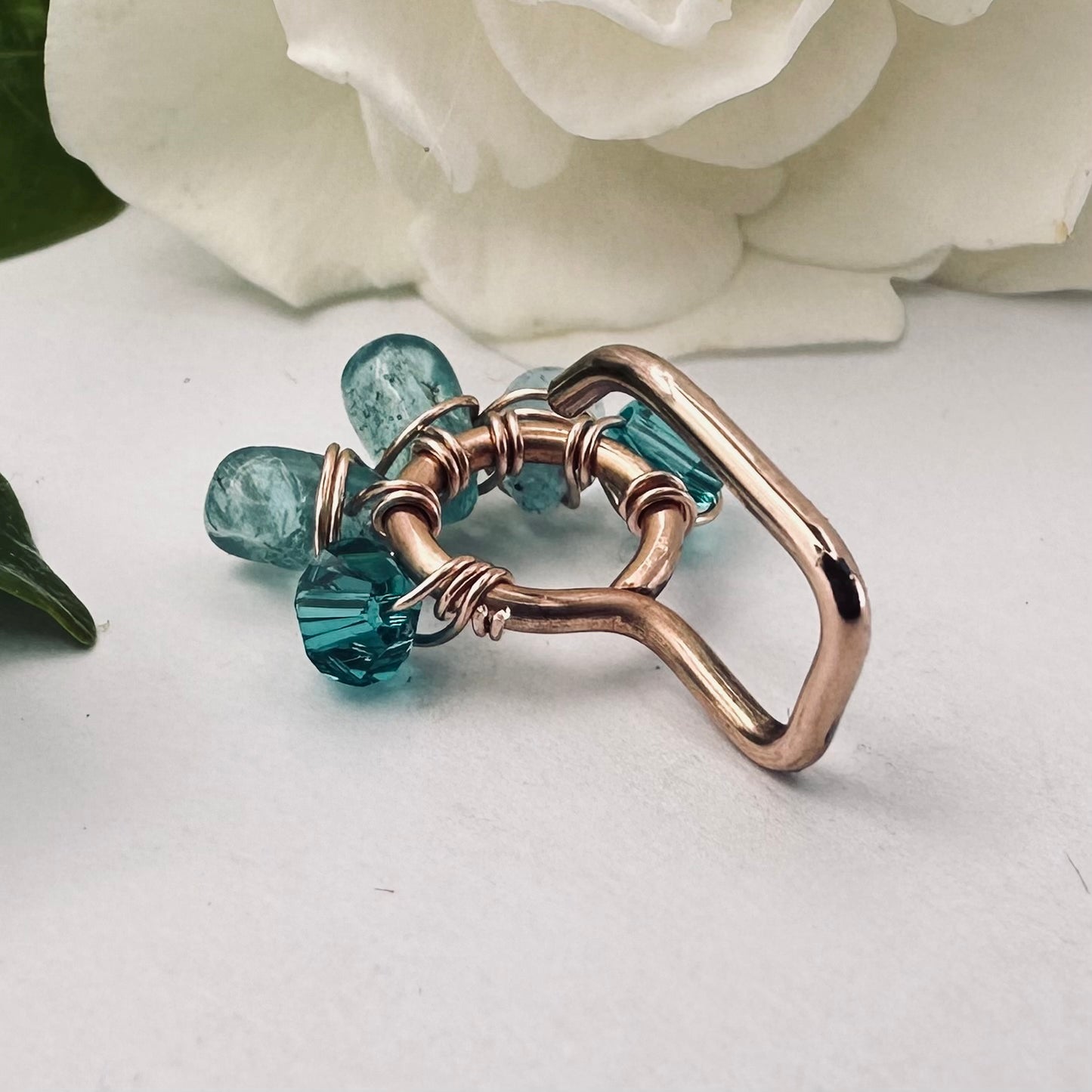 Healing Crystal Apatite Non Dangle Belly Ring