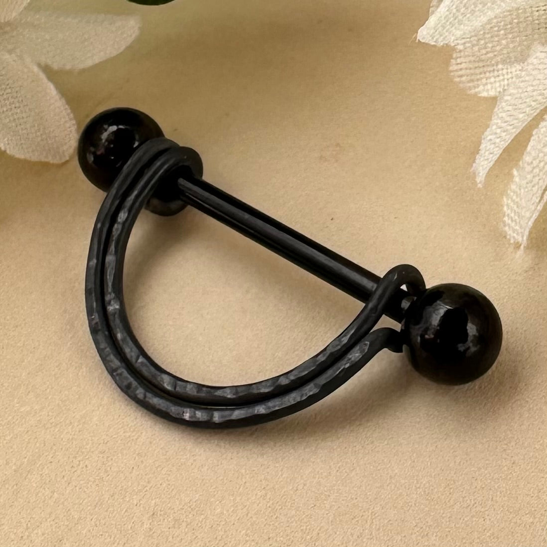 Double Banded Textured Nipple Ring 316L Stainless Steel - 1pc
