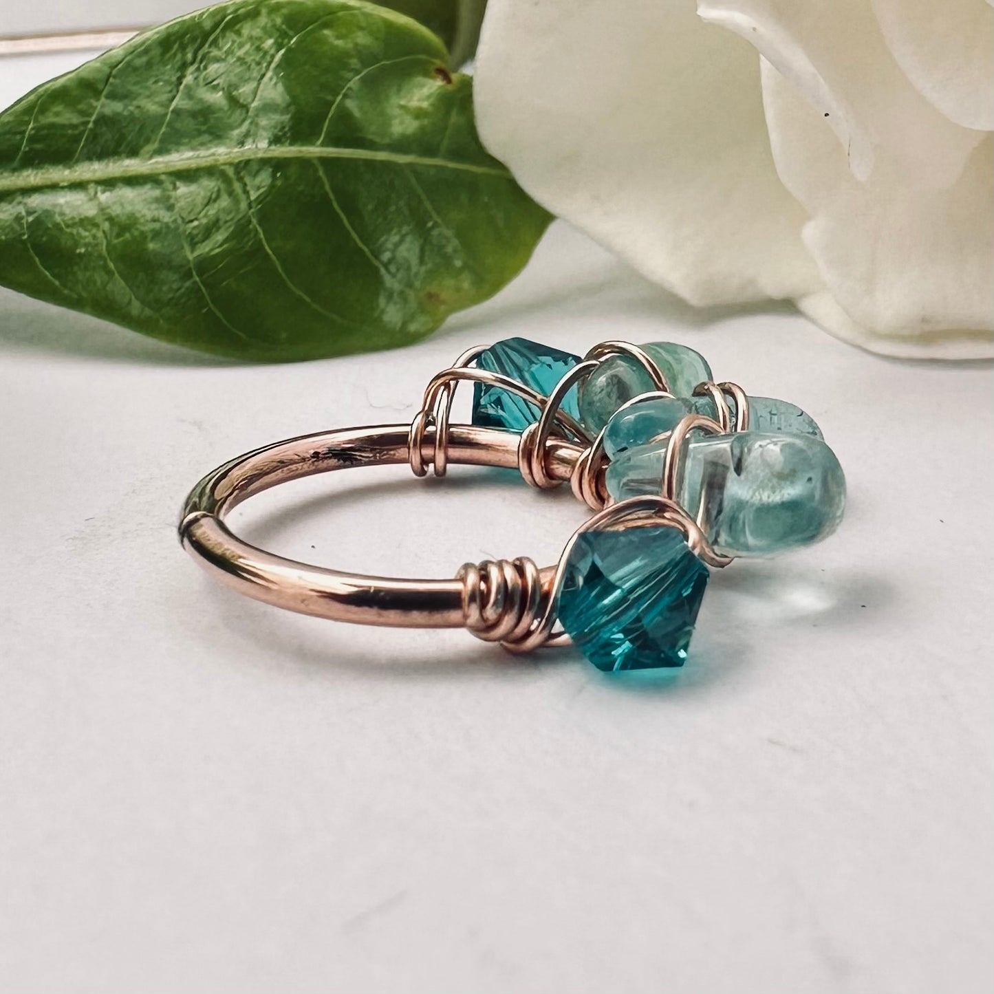 Healing Crystal Apatite Cartilage Hoop - 14ga 16ga