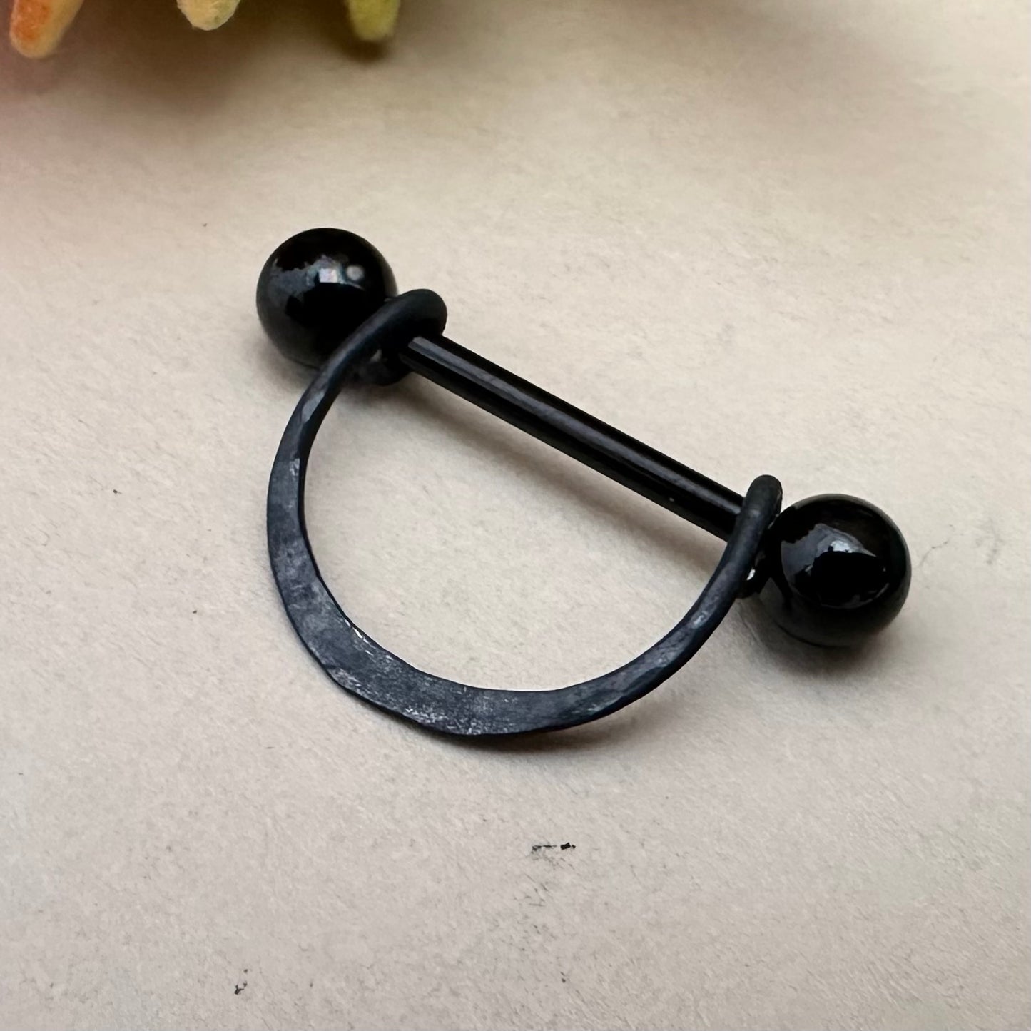 Chic Textured Nipple Ring 316L Stainless Steel - 1pc