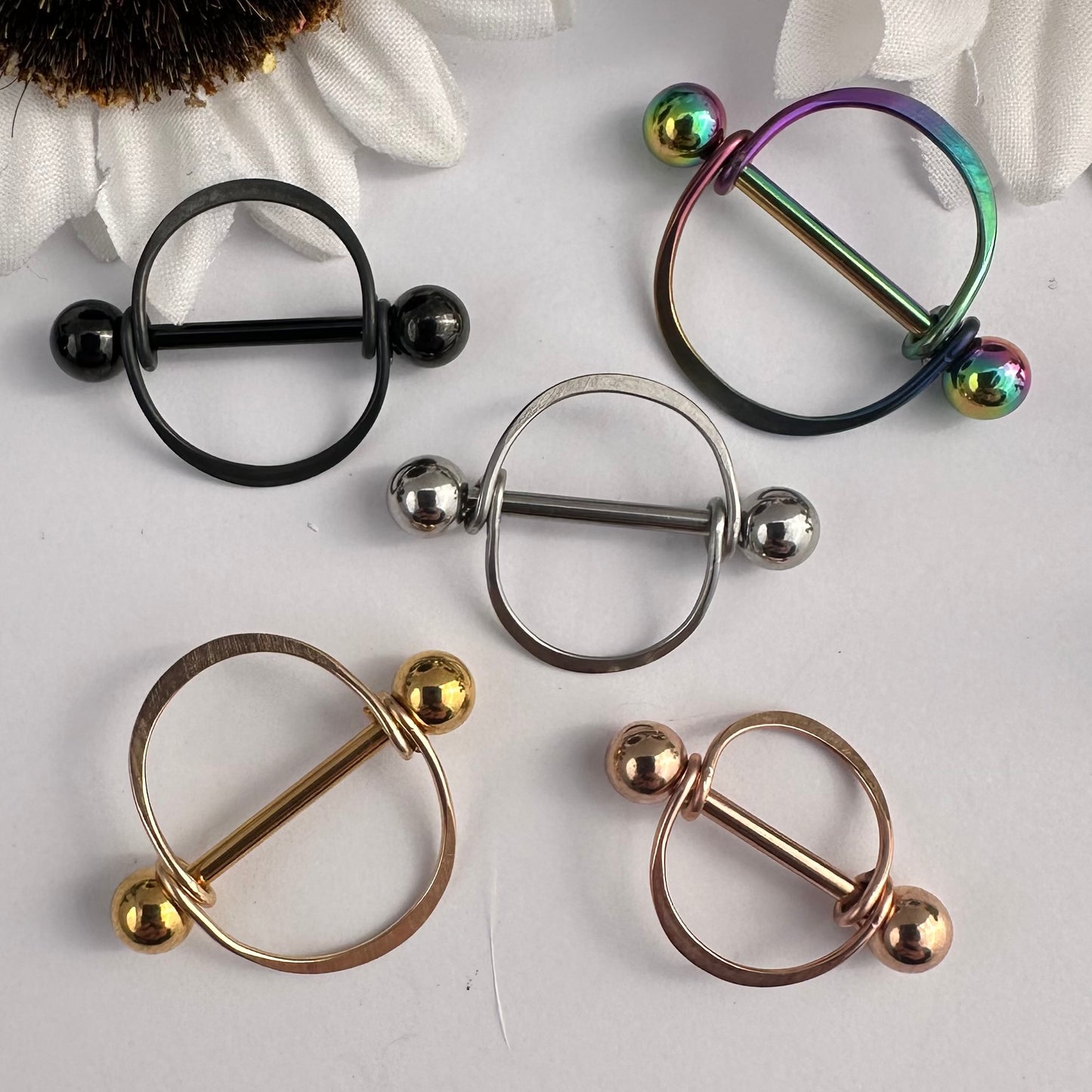 Chic Round Frame Smooth Nipple Shield 316L Stainless Steel - 1pc