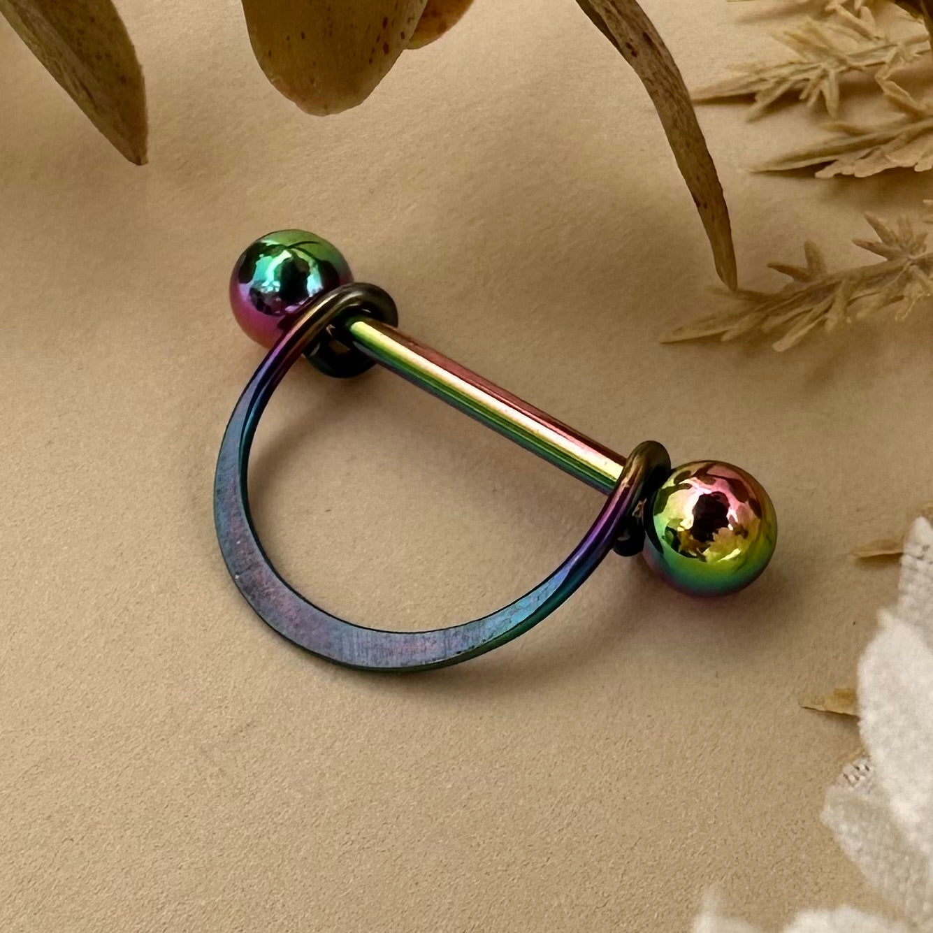 Chic Smooth Nipple Ring 316L Stainless Steel - 1pc