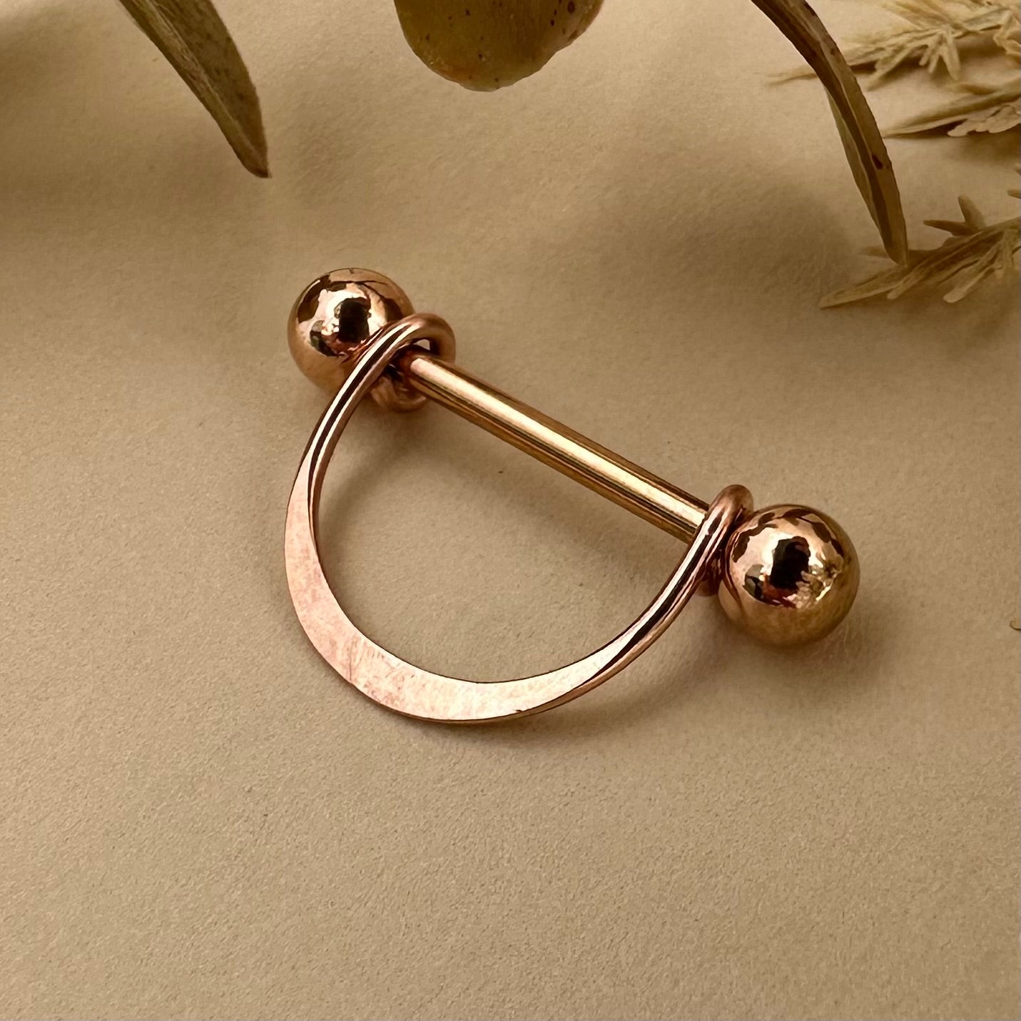 Chic Smooth Nipple Ring 316L Stainless Steel - 1pc