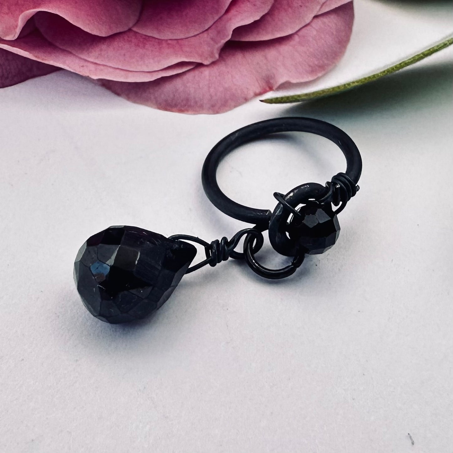 Grecian Spinel Briolette Front Dangle Cartilage Hoop