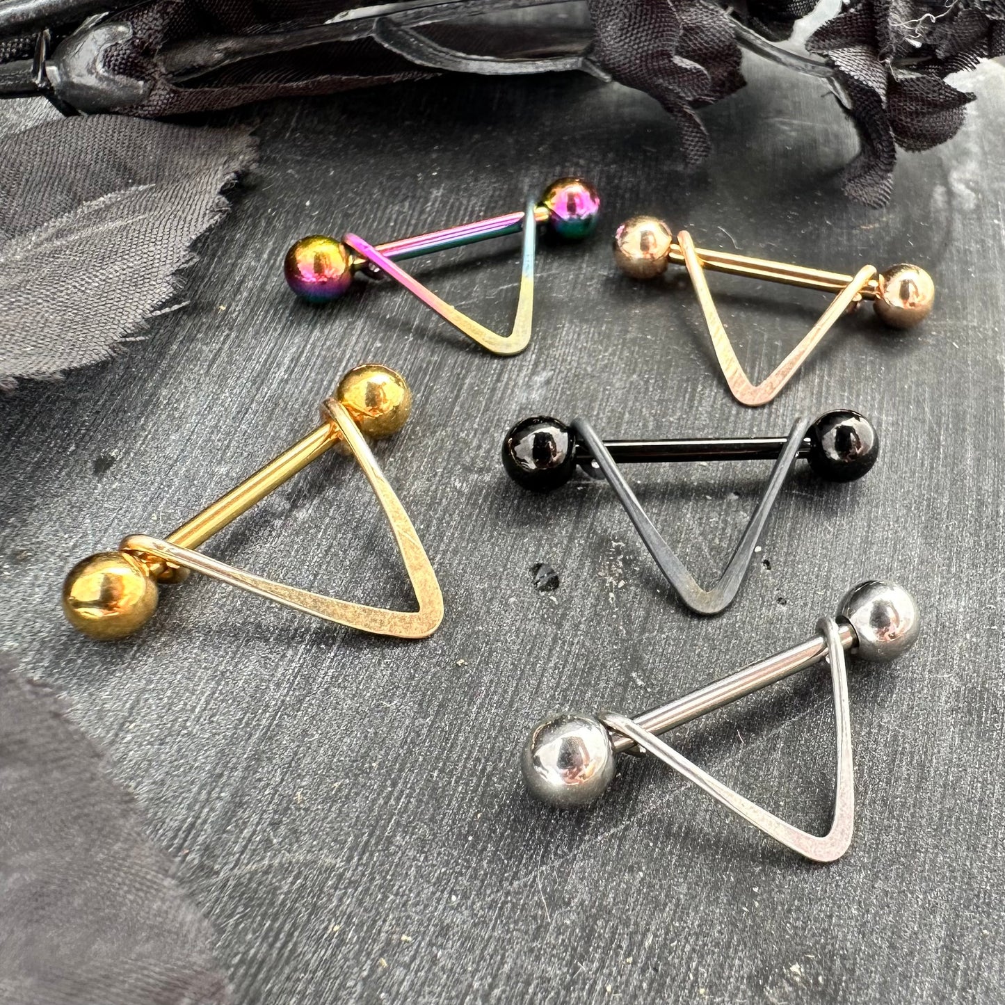 Chic V Smooth Nipple Ring 316L Stainless Steel - 1pc