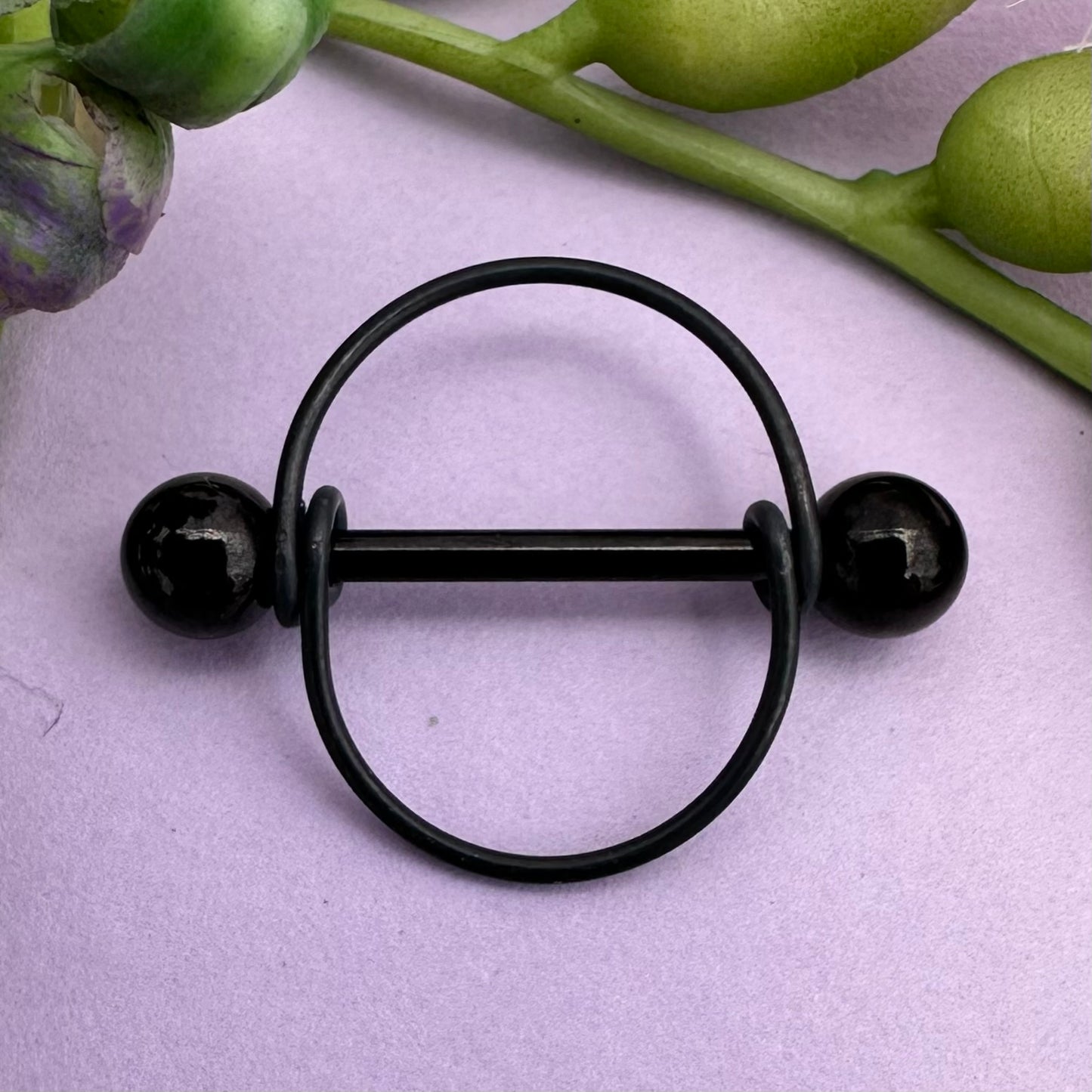 Simple Round Frame Nipple Shield 316L Stainless Steel - 1pc