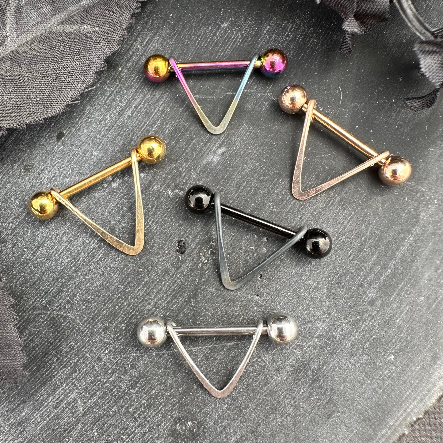 Chic V Smooth Nipple Ring 316L Stainless Steel - 1pc