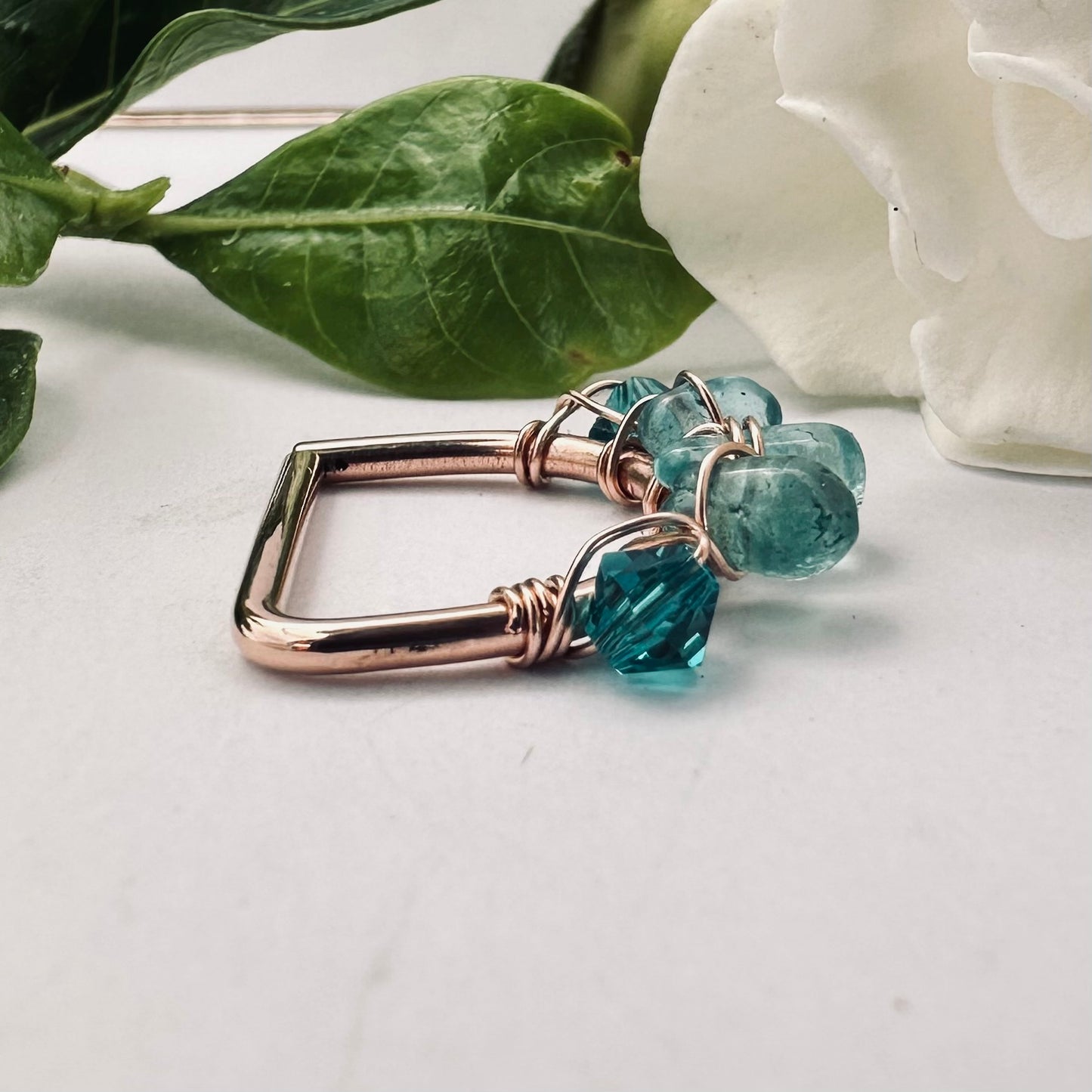 Healing Crystal Apatite Seamless Nipple Ring