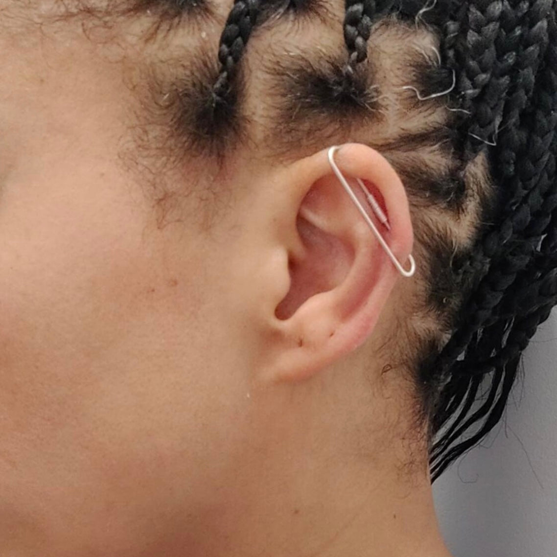Simple Pierced Industrial Ear Bar - 20ga
