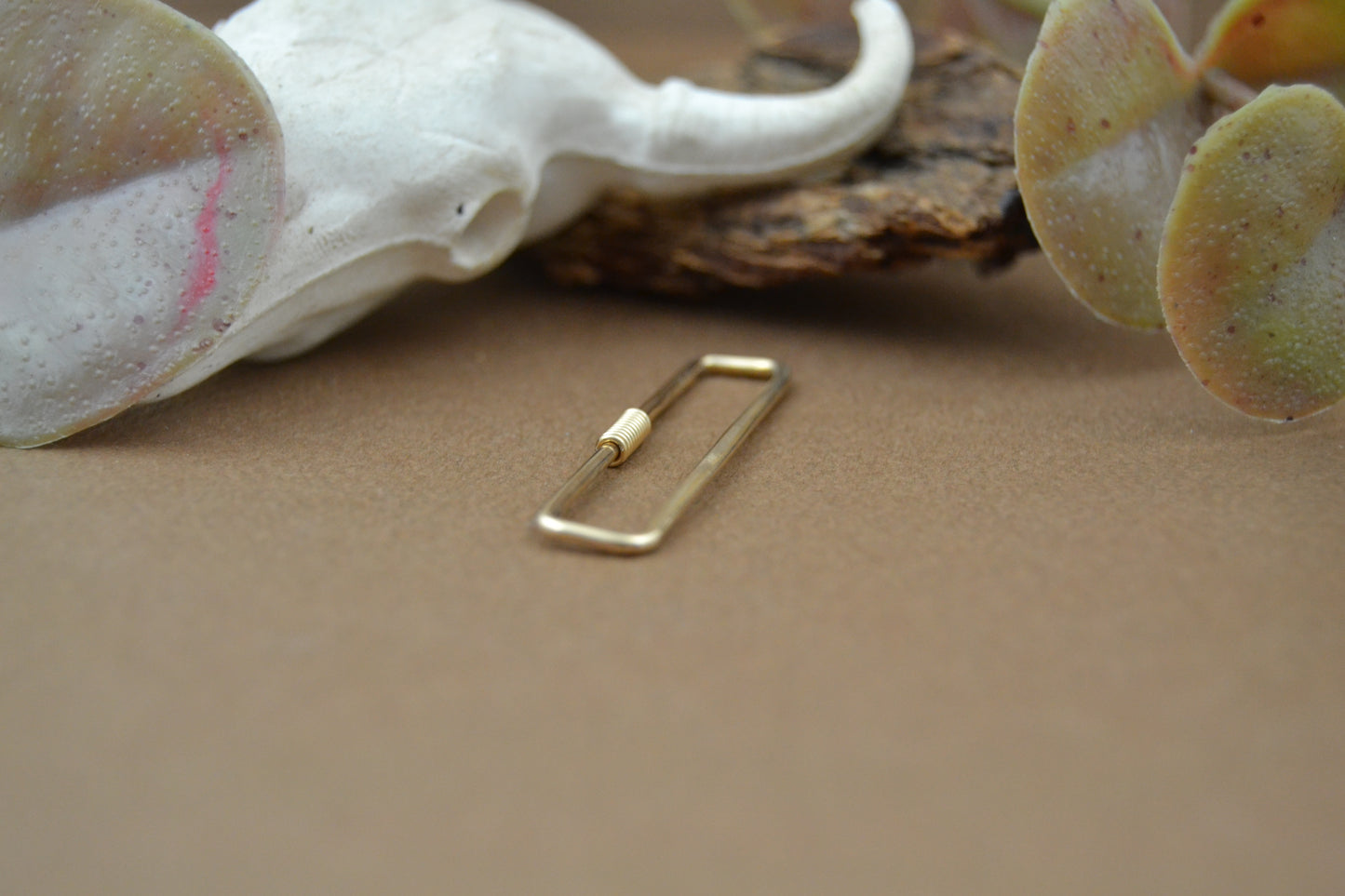 18ga Square 14k Gold Pierced Industrial Ear Bar