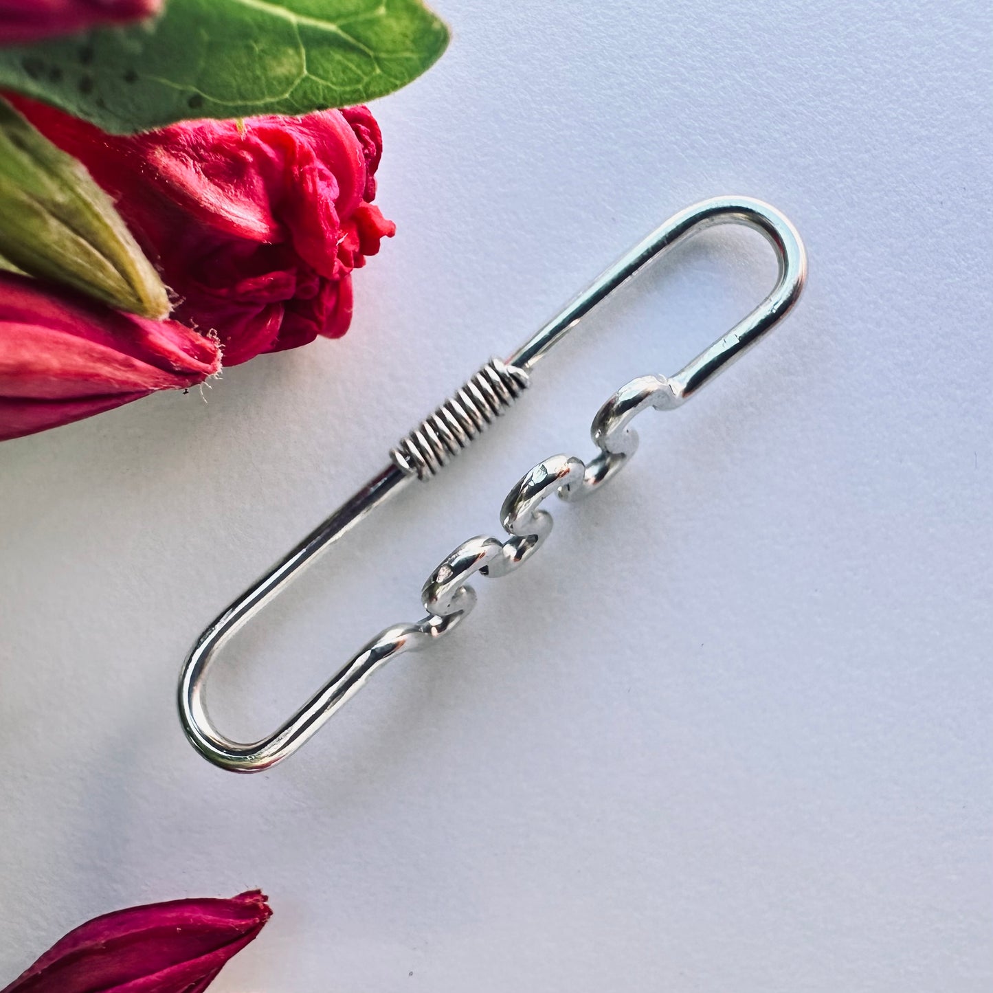Squiggly Pierced Industrial Ear Bar - 16ga