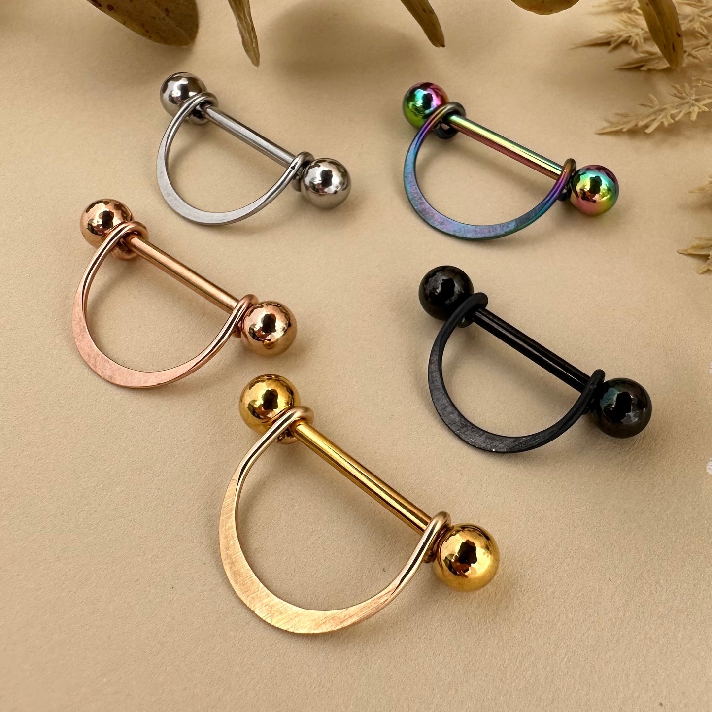 Chic Smooth Nipple Ring 316L Stainless Steel - 1pc