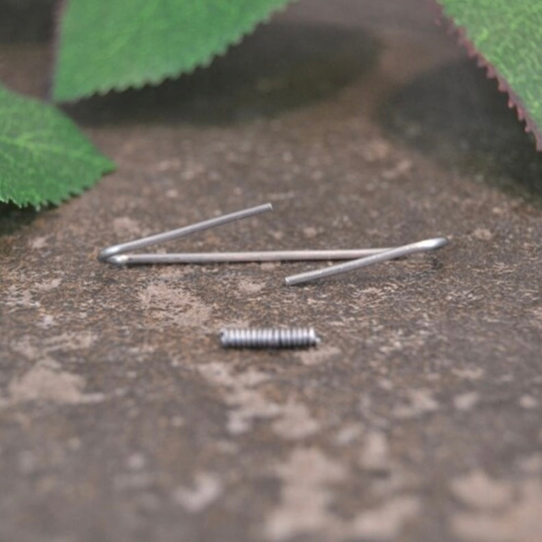 Simple Platinum Pierced Industrial Ear Bar - 20ga