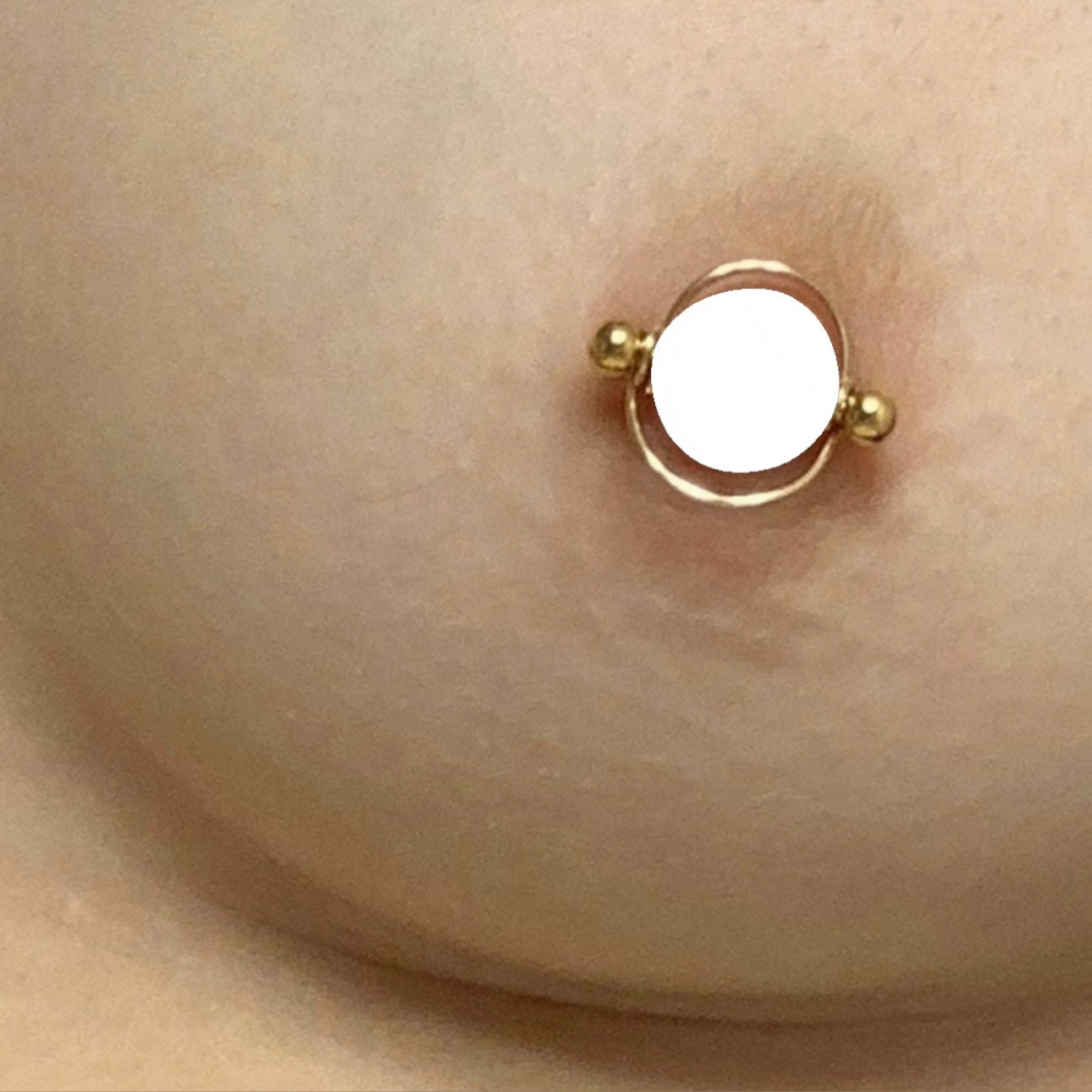 Simple Round Frame Nipple Shield 316L Stainless Steel - 1pc