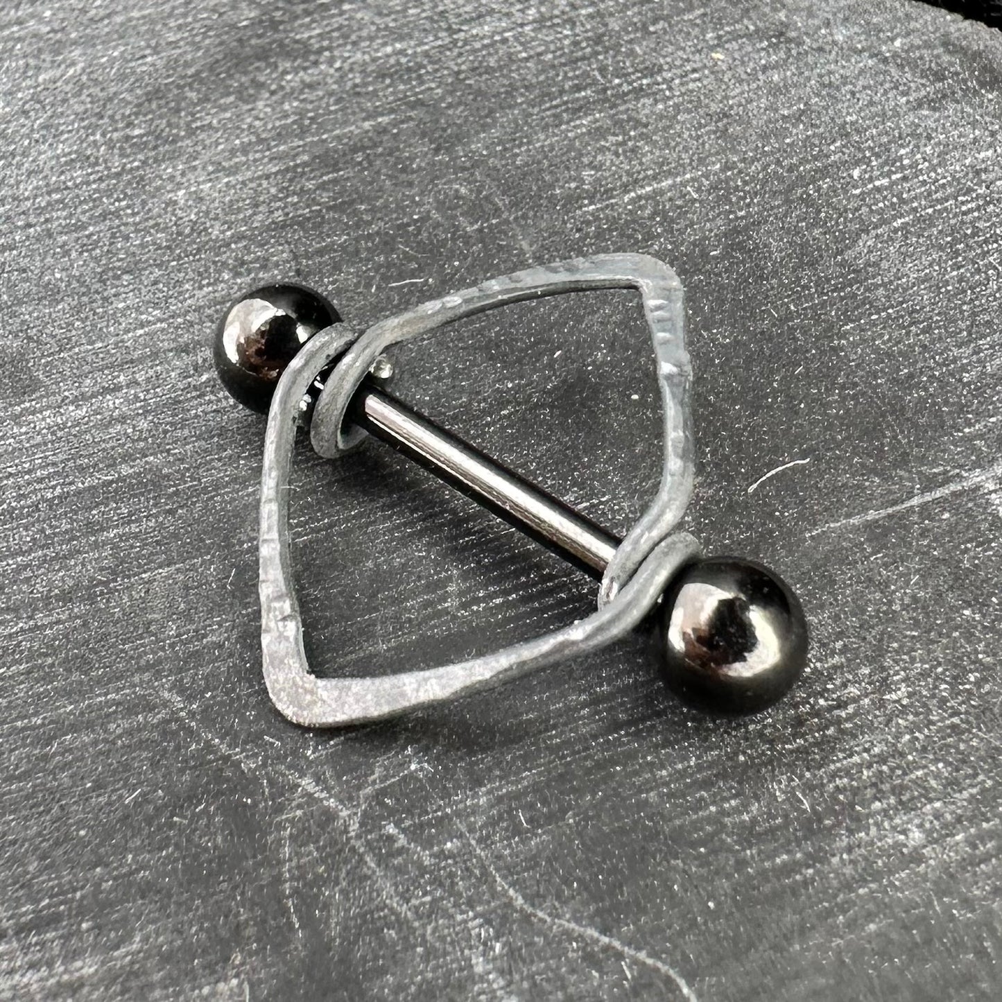 Chic Diamond Frame Textured Nipple Shield 316L Stainless Steel - 1pc