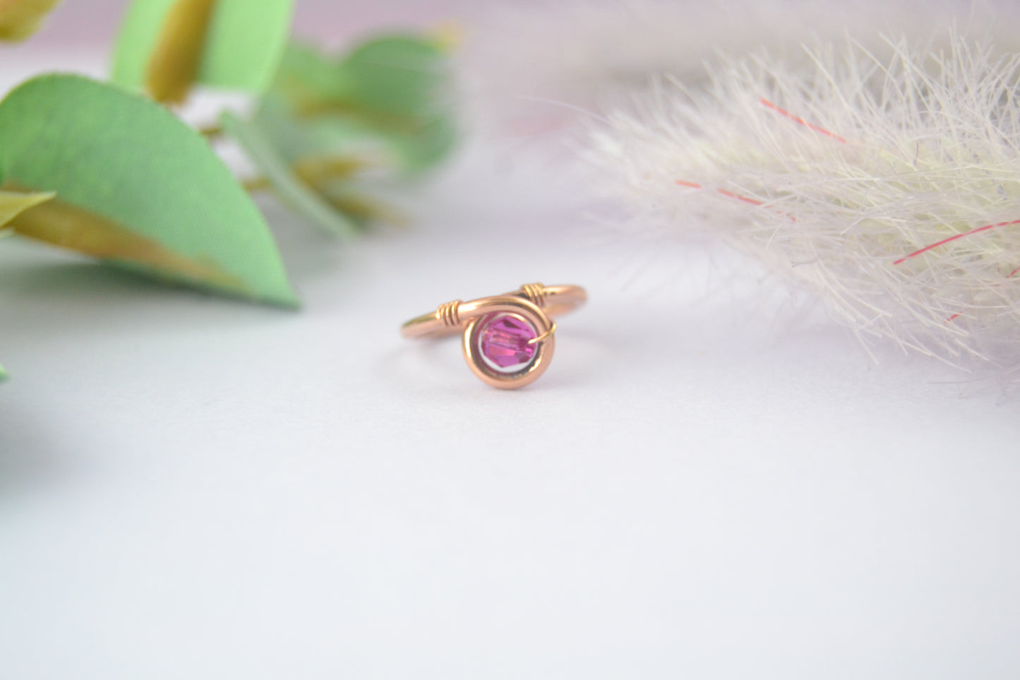 Loop Crystal Cartilage Hoop - Rose Gold Fill
