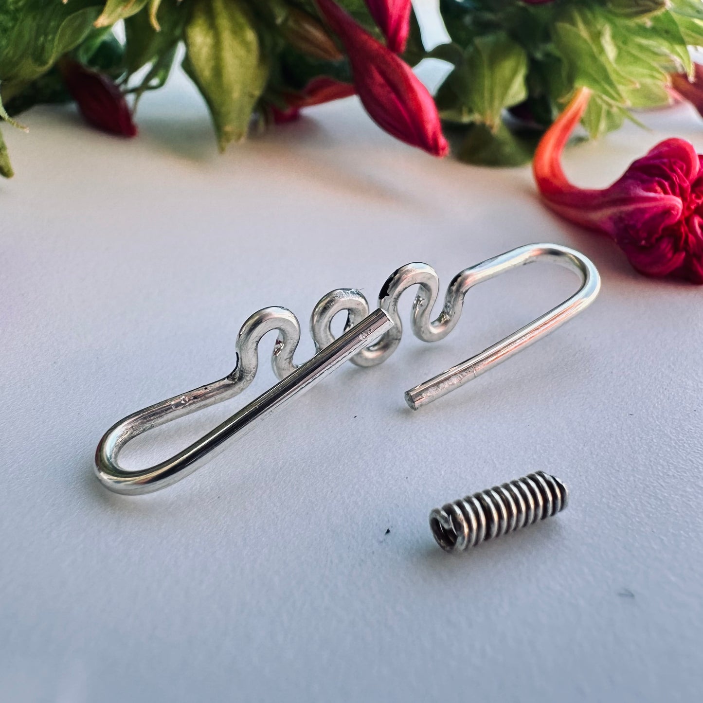 Squiggly Pierced Industrial Ear Bar - 16ga