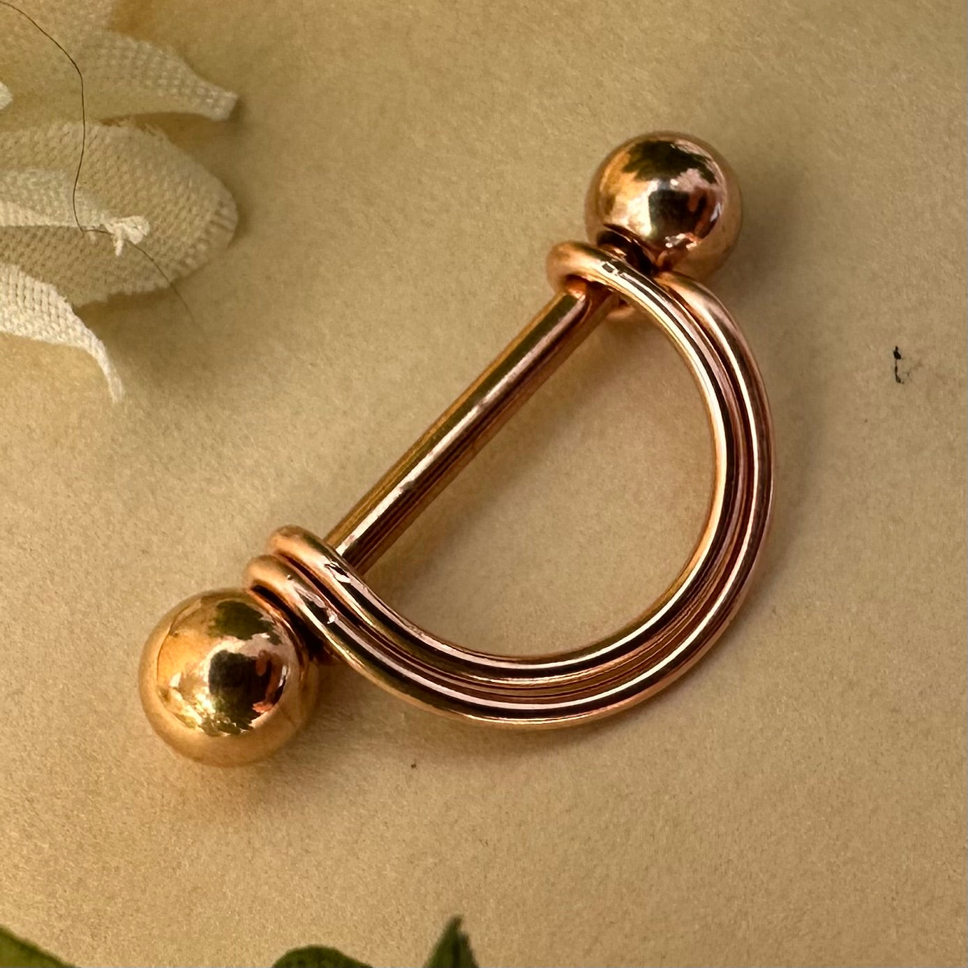 Double Banded Smooth Nipple Ring 316L Stainless Steel - 1pc