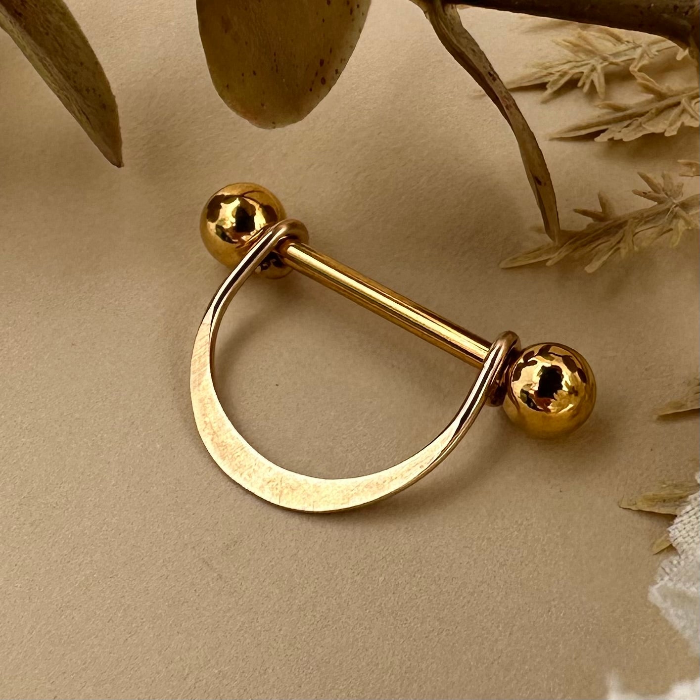 Chic Smooth Nipple Ring 316L Stainless Steel - 1pc