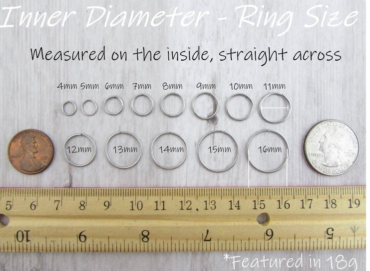 Grecian Rose Quartz Briolette Front Dangle Cartilage Hoop