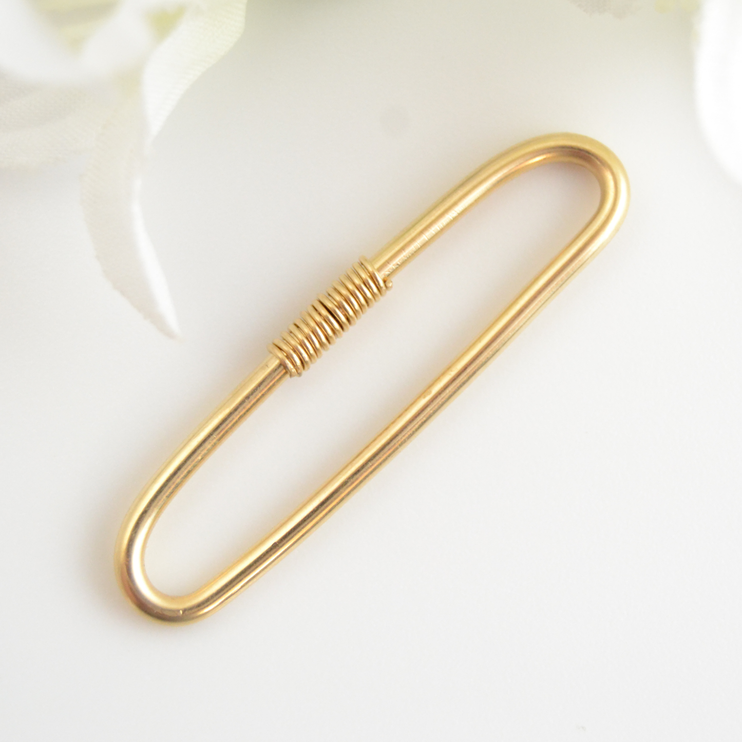 12ga 14k Yellow Gold Pierced Industrial Ear Bar