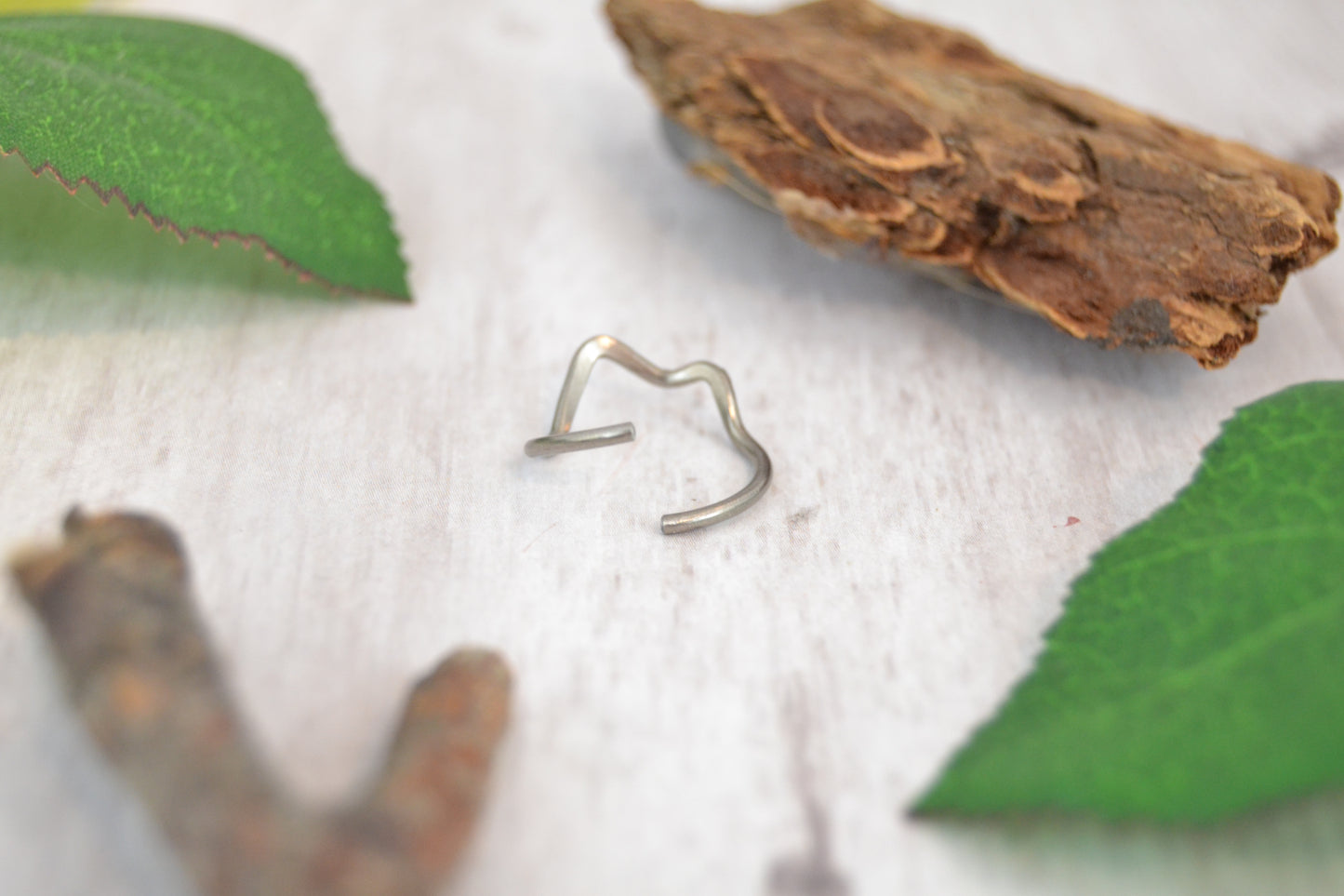 Mountain Textured Niobium Cartilage Earring