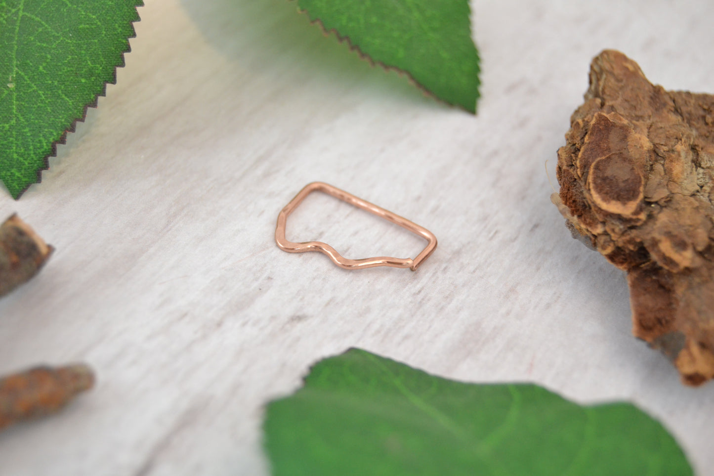Mountain 14k Rose Gold Textured Seamless Nipple Ring