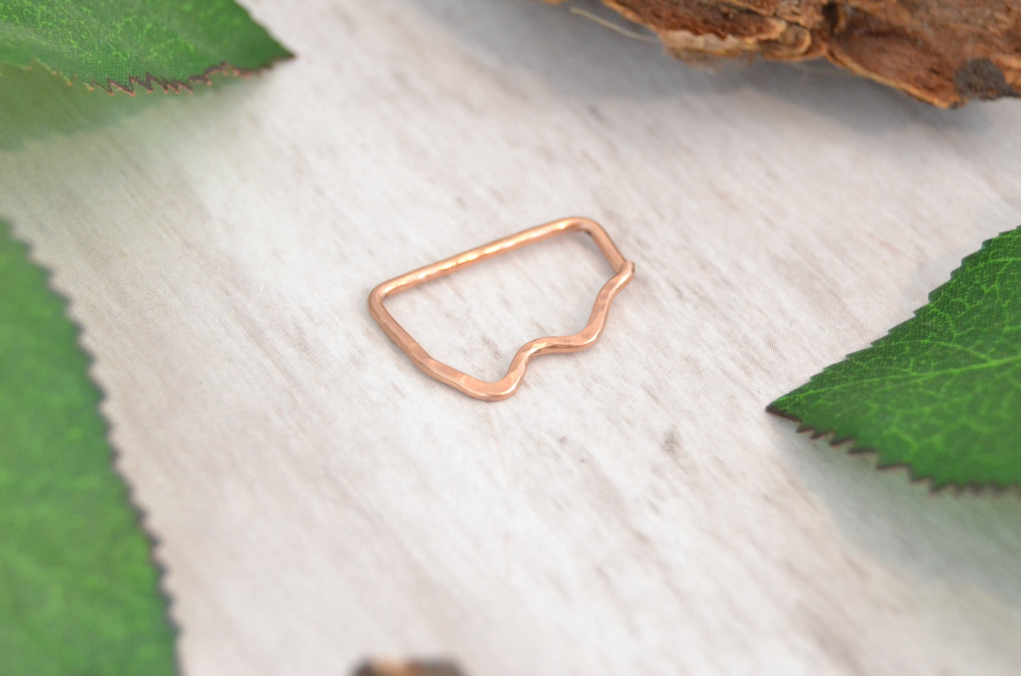 Mountain 14k Rose Gold Textured Seamless Nipple Ring