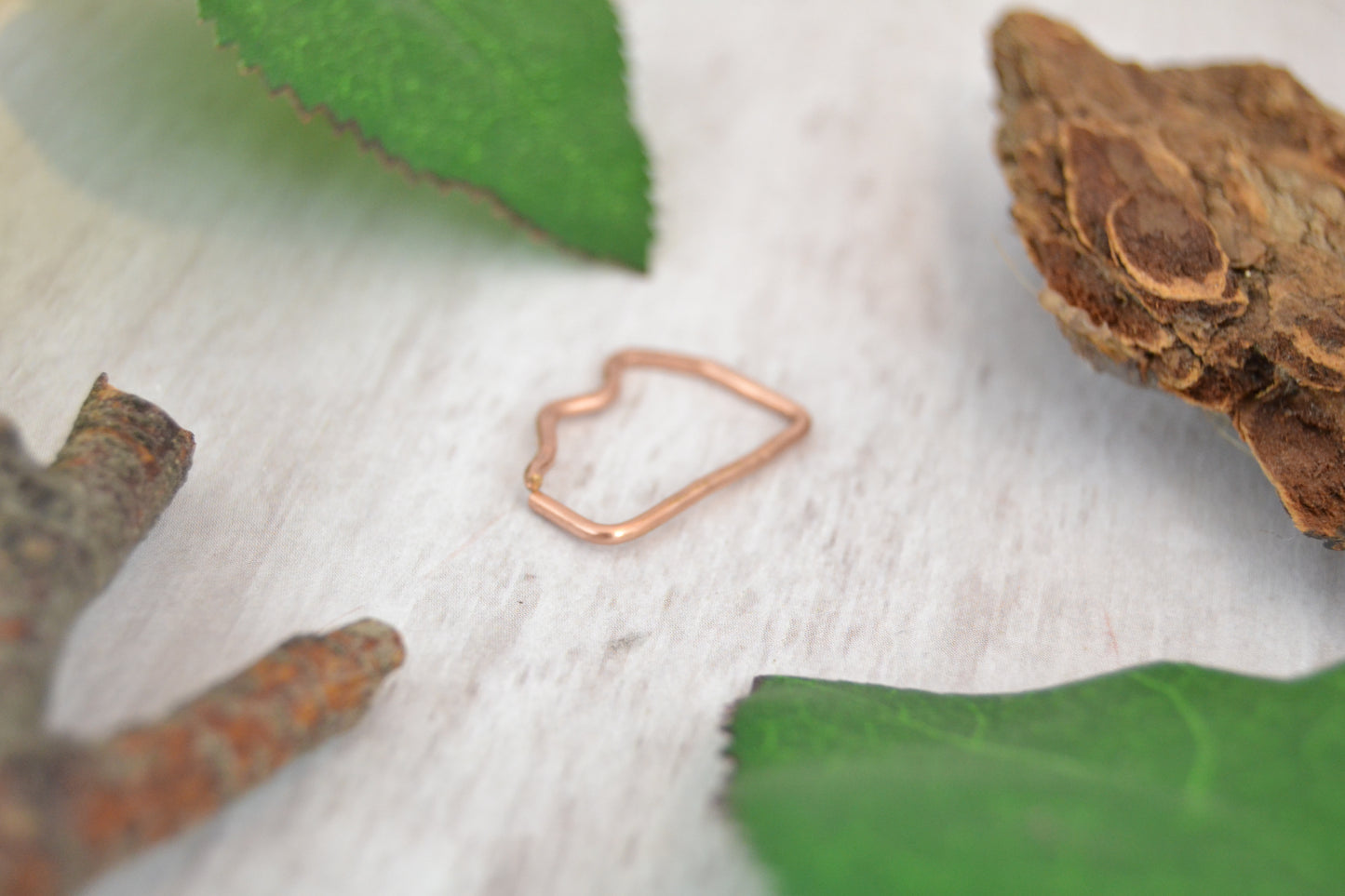 Mountain 14k Rose Gold Textured Seamless Nipple Ring