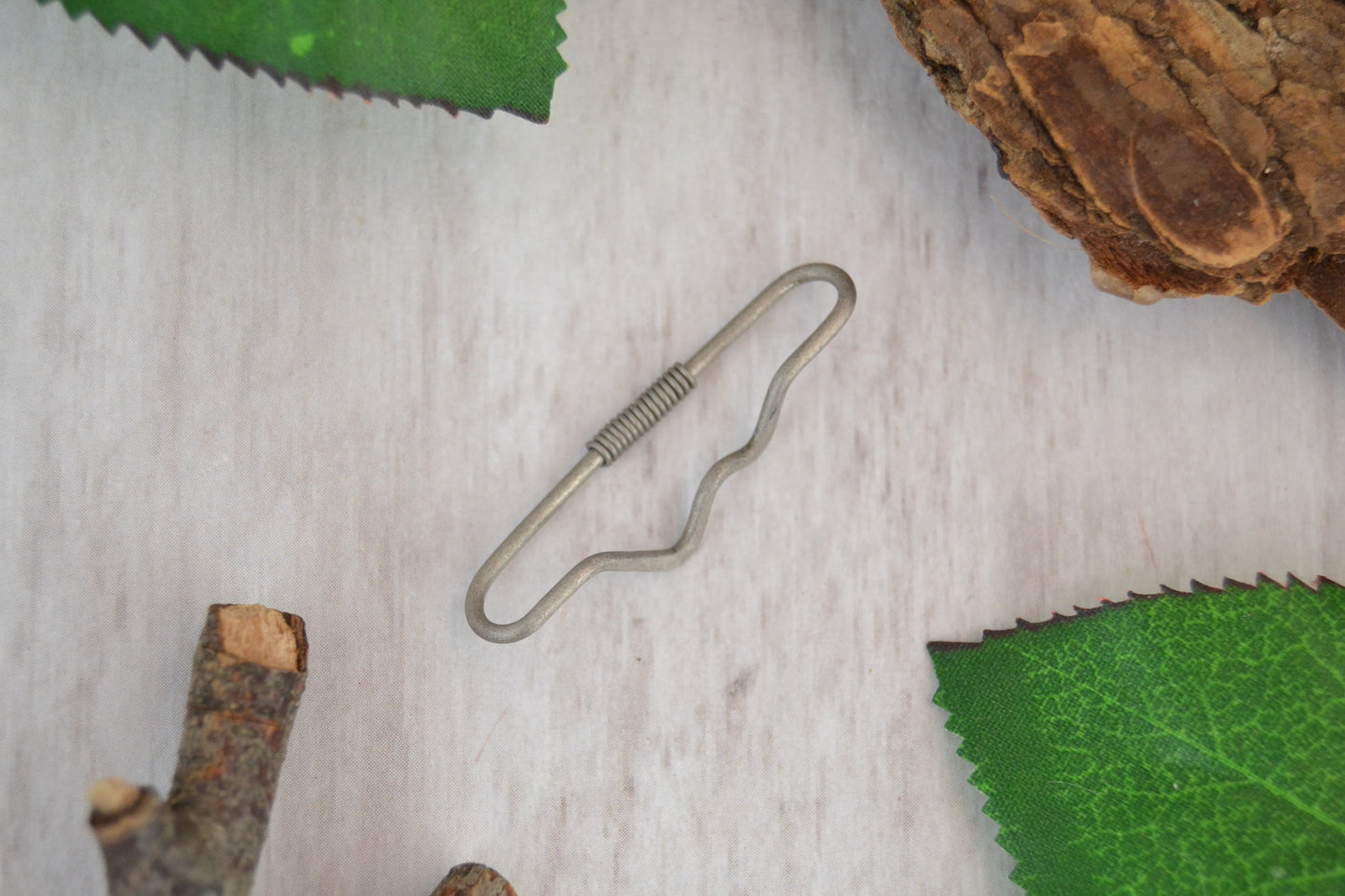 Mountain Titanium Textured Pierced Industrial Ear Bar
