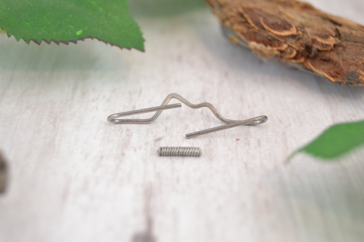 Mountain Platinum Textured Pierced Industrial Ear Bar