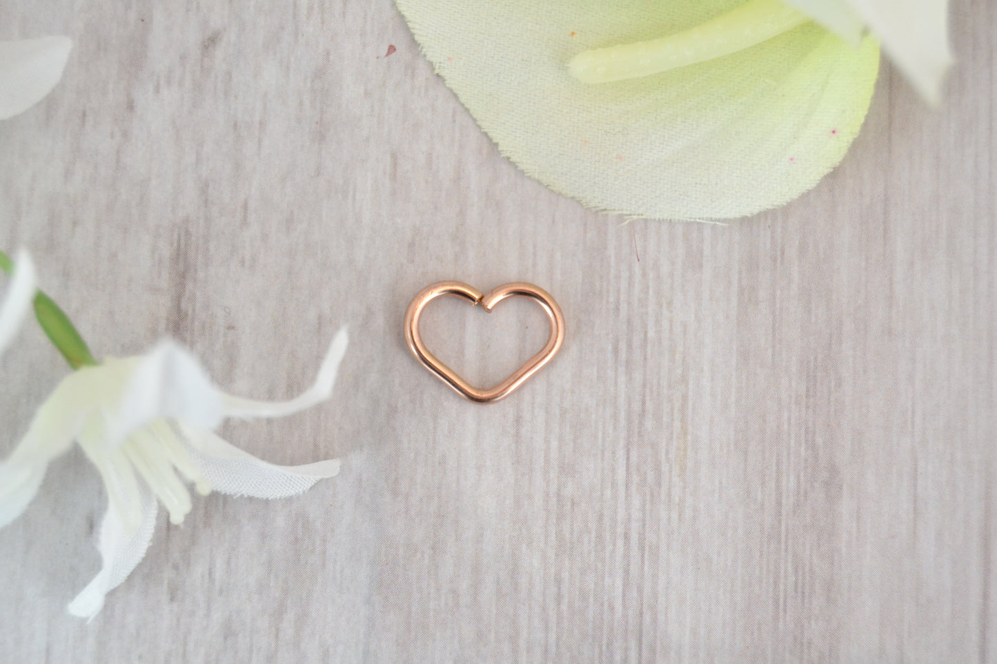 Heart 14k Rose Gold Seamless Ring