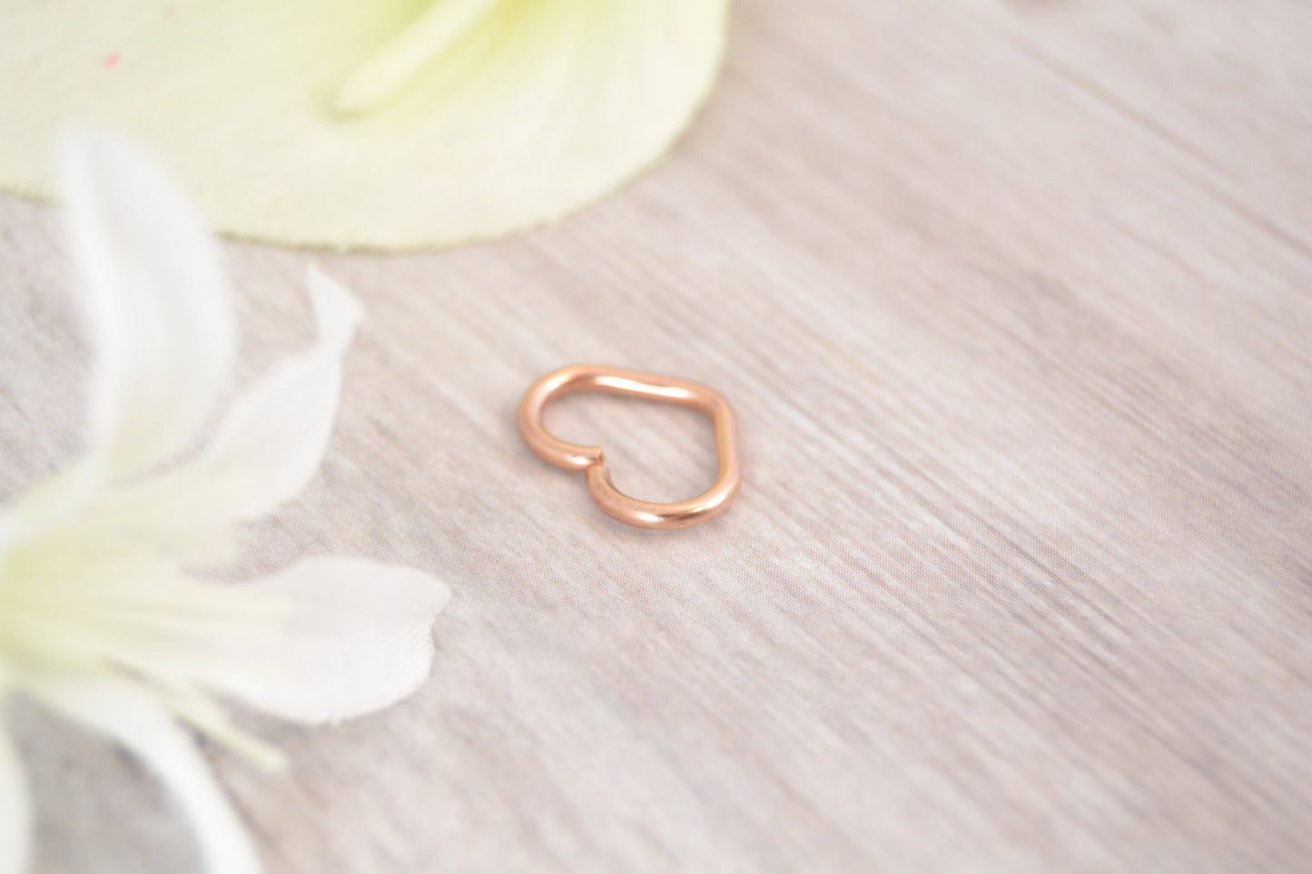 Heart 14k Rose Gold Seamless Ring