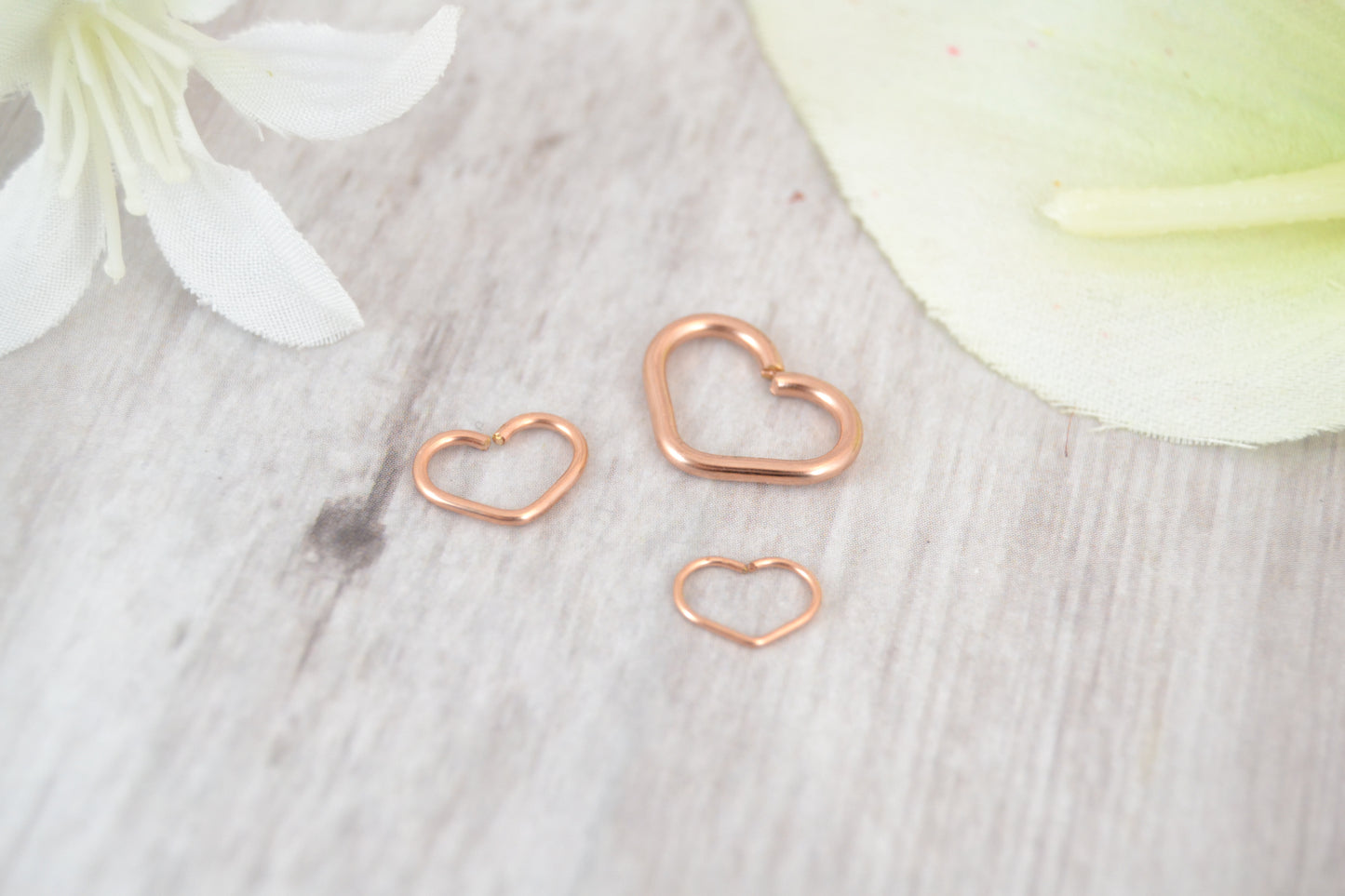 Heart 14k Rose Gold Seamless Ring