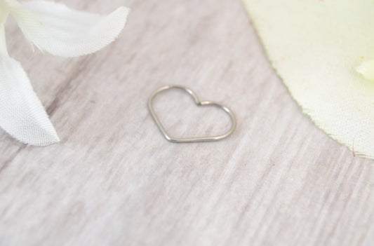 Heart Platinum Seamless Ring