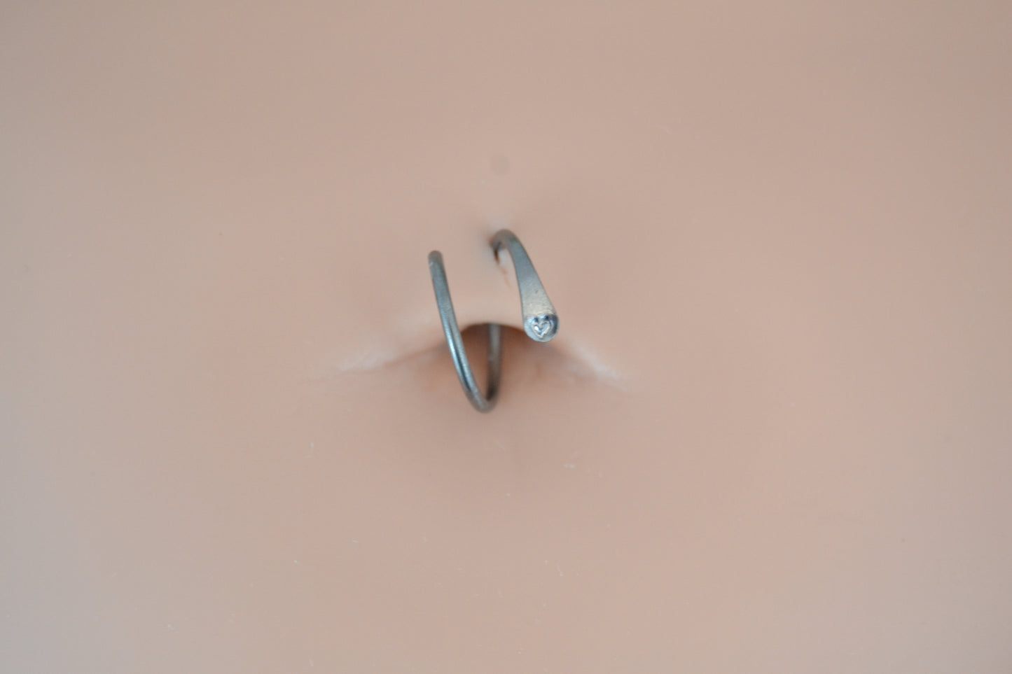 Love Niobium Spiral Belly Ring