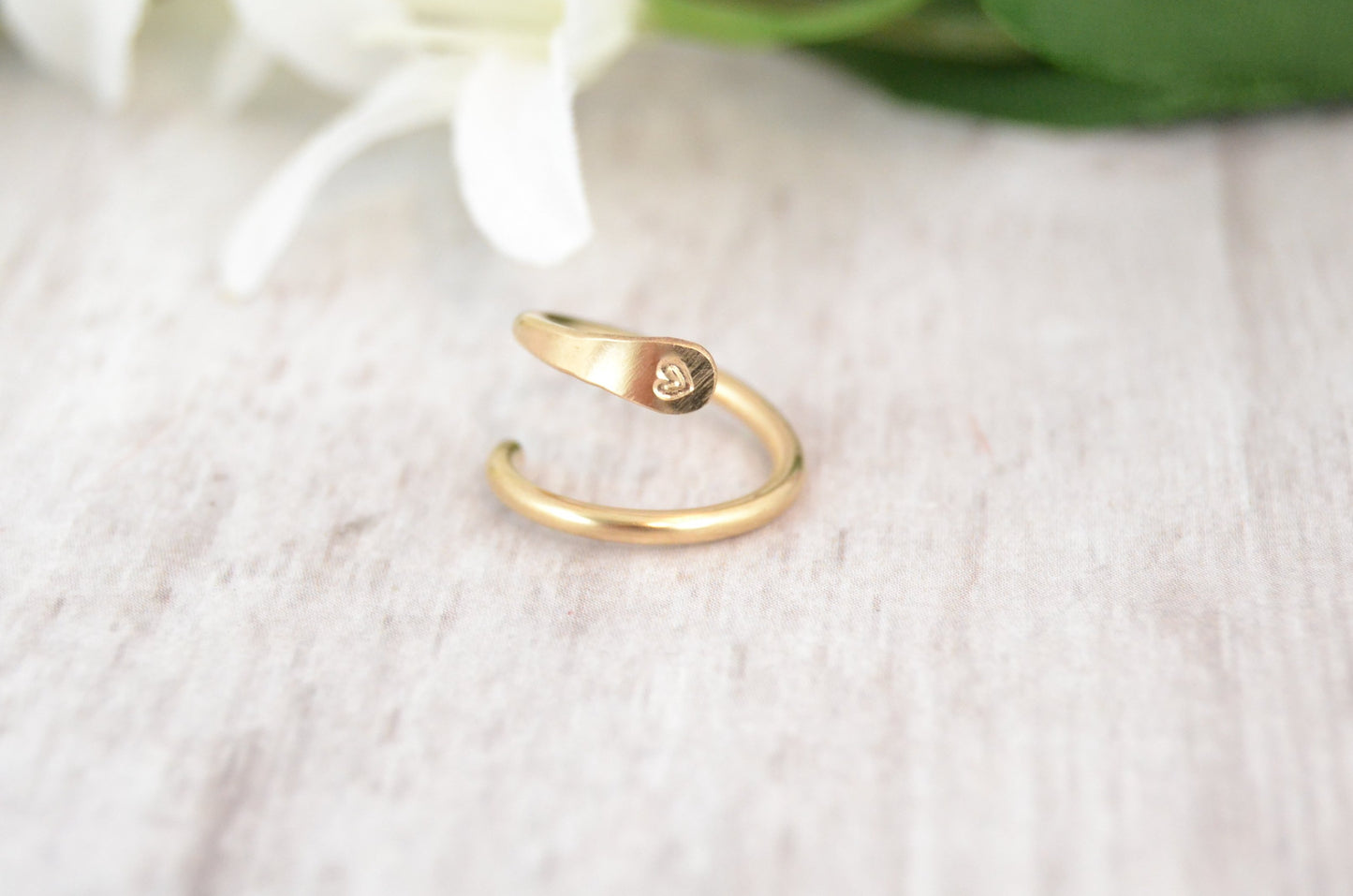 Love Yellow Gold Fill Spiral Belly Ring