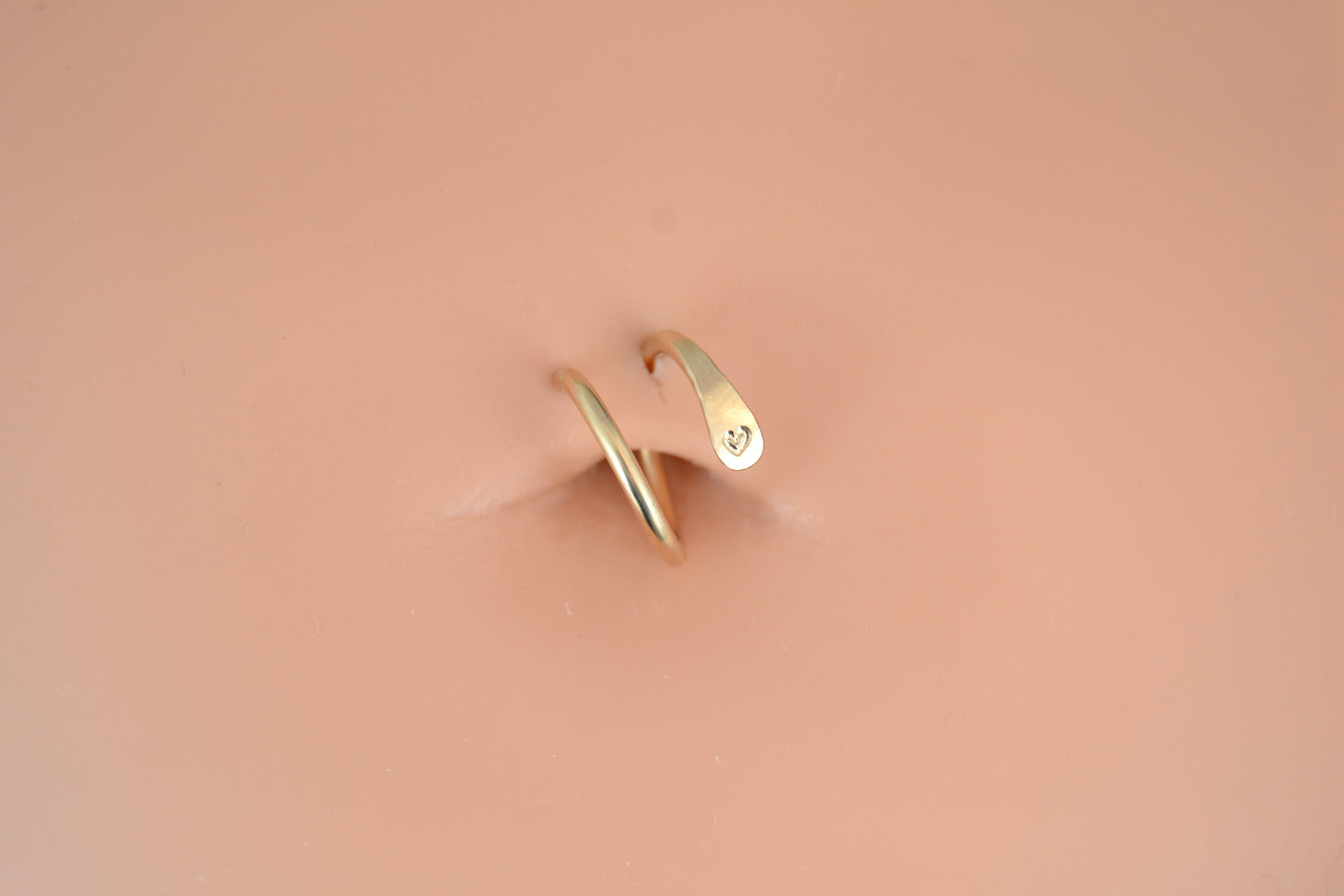Love Yellow Gold Fill Spiral Belly Ring