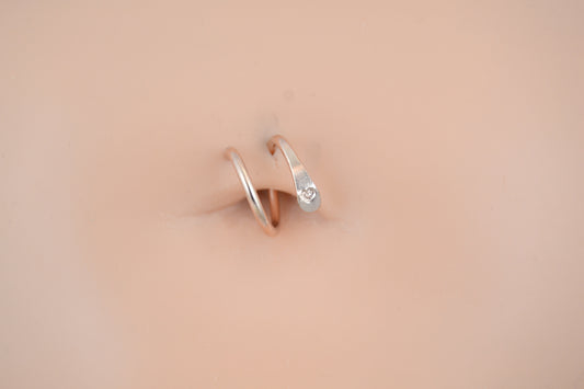 Love Rose Gold Fill Spiral Belly Ring