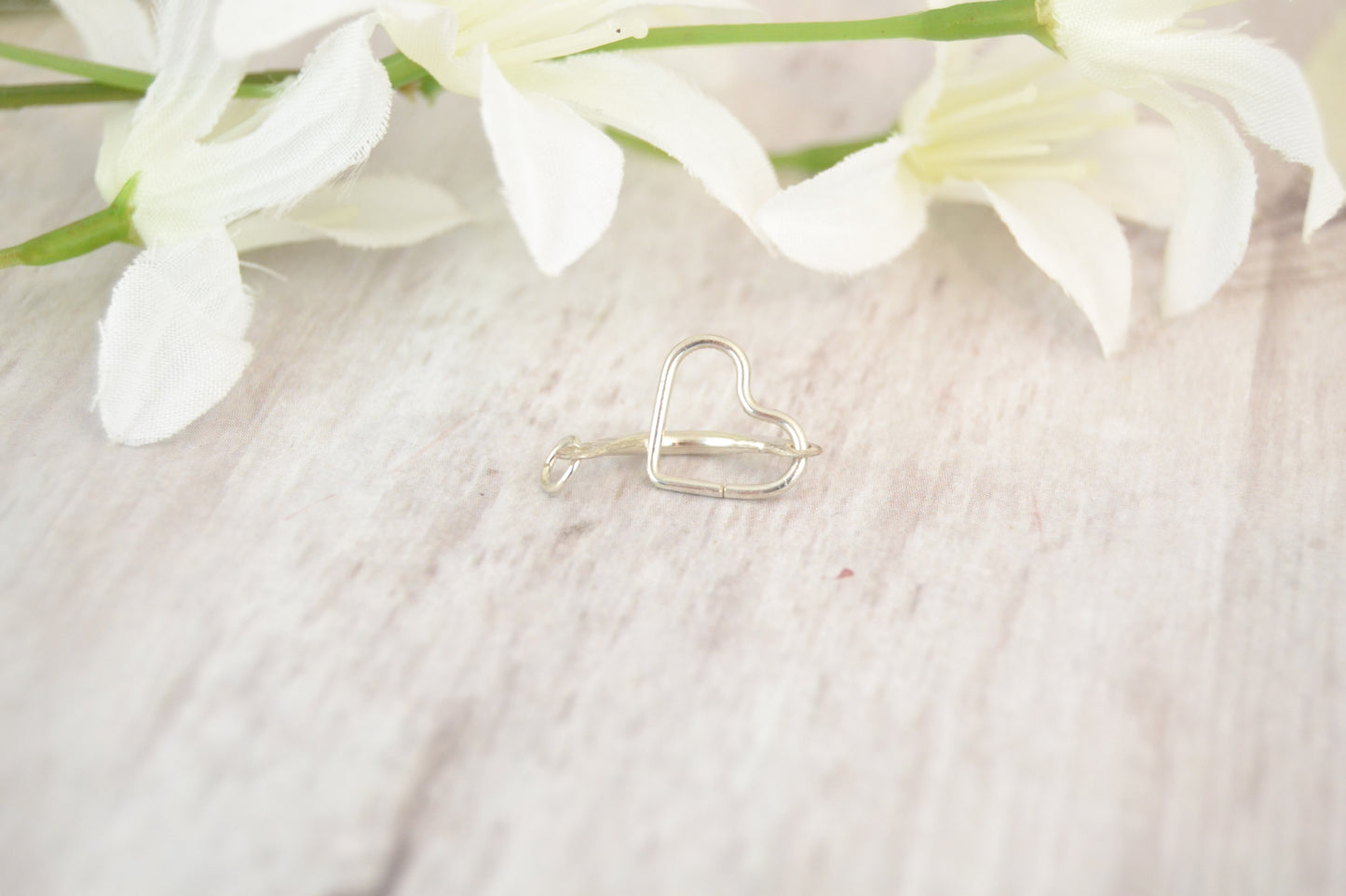 Heart Dangle 14k Gold Belly Ring