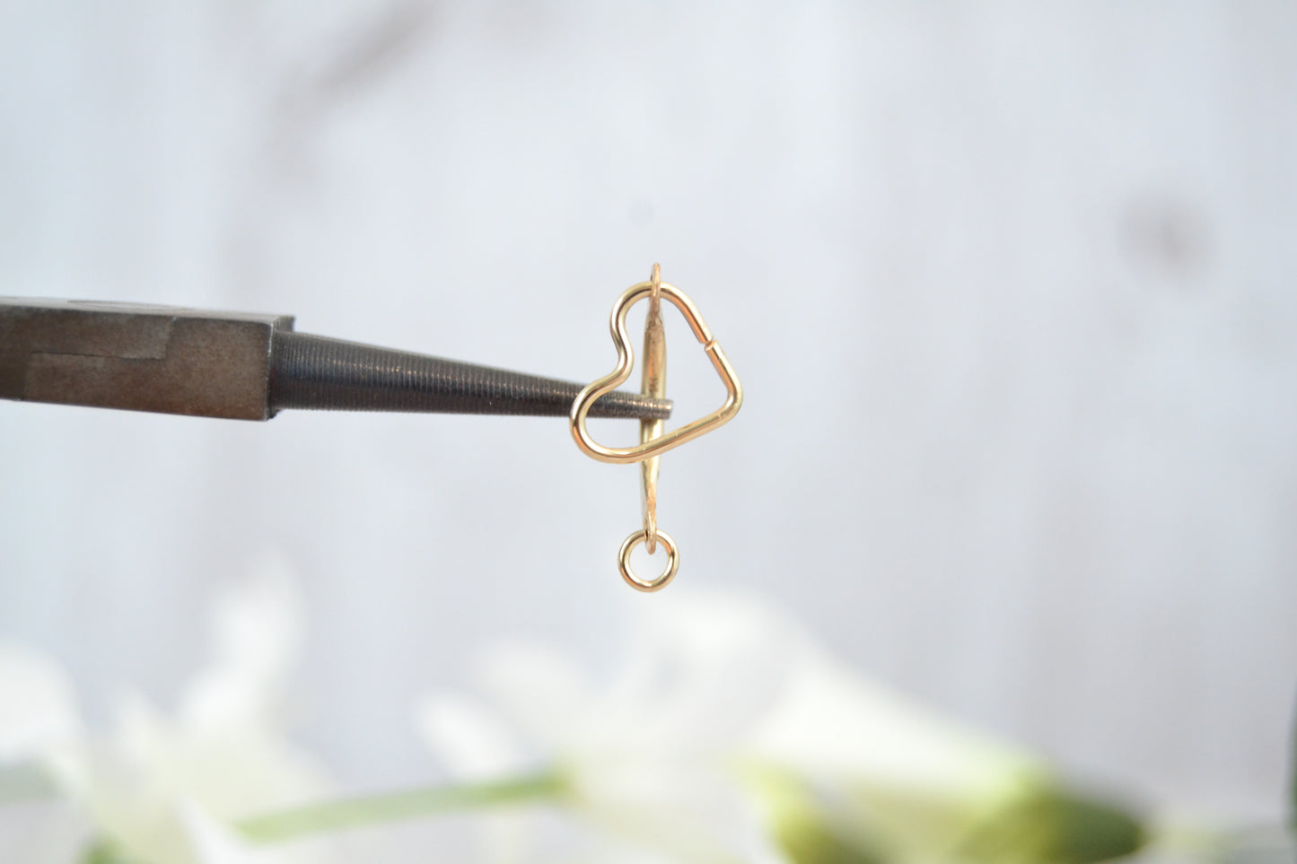 Heart Dangle Yellow Gold Fill Belly Ring