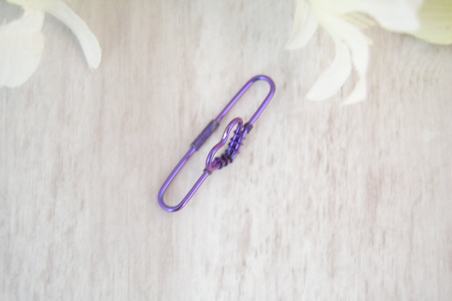 Heart Seamless Industrial Bar - Niobium, Purple